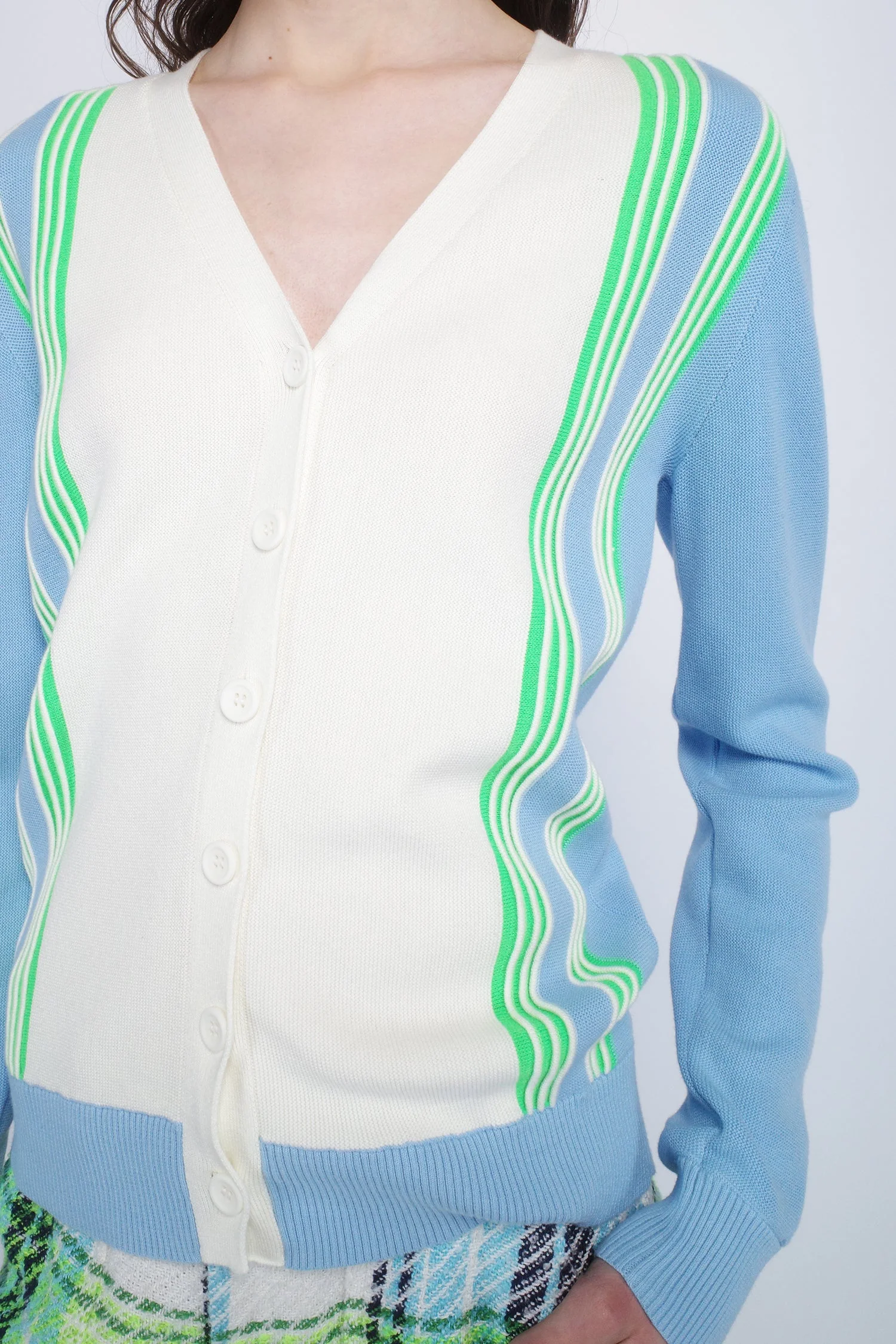 Amalfi Knit Cardigan - Baby Blue - Image 6
