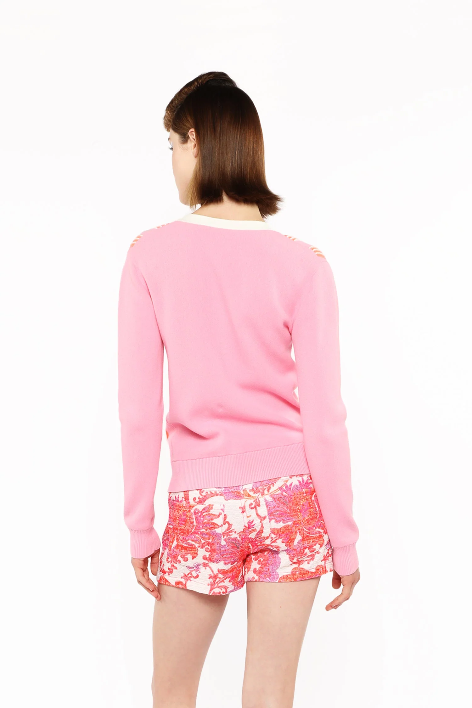 Amalfi Knit Cardigan - Pink Multi - Image 4