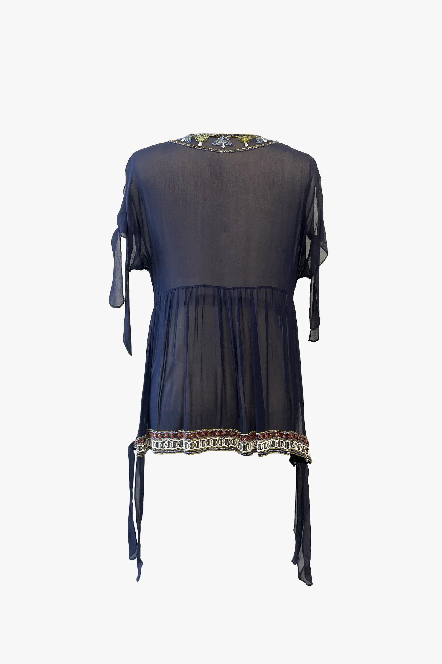 Anna Sui Silk Beaded Top - Image 3