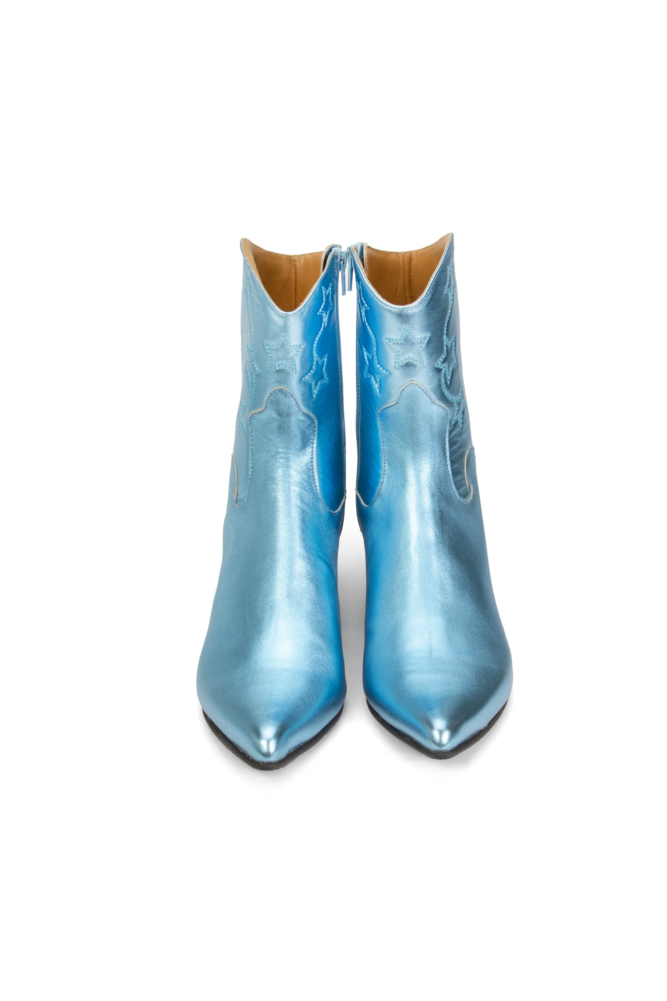 John Fluevog Western Boot - Metallic Blue - Image 5