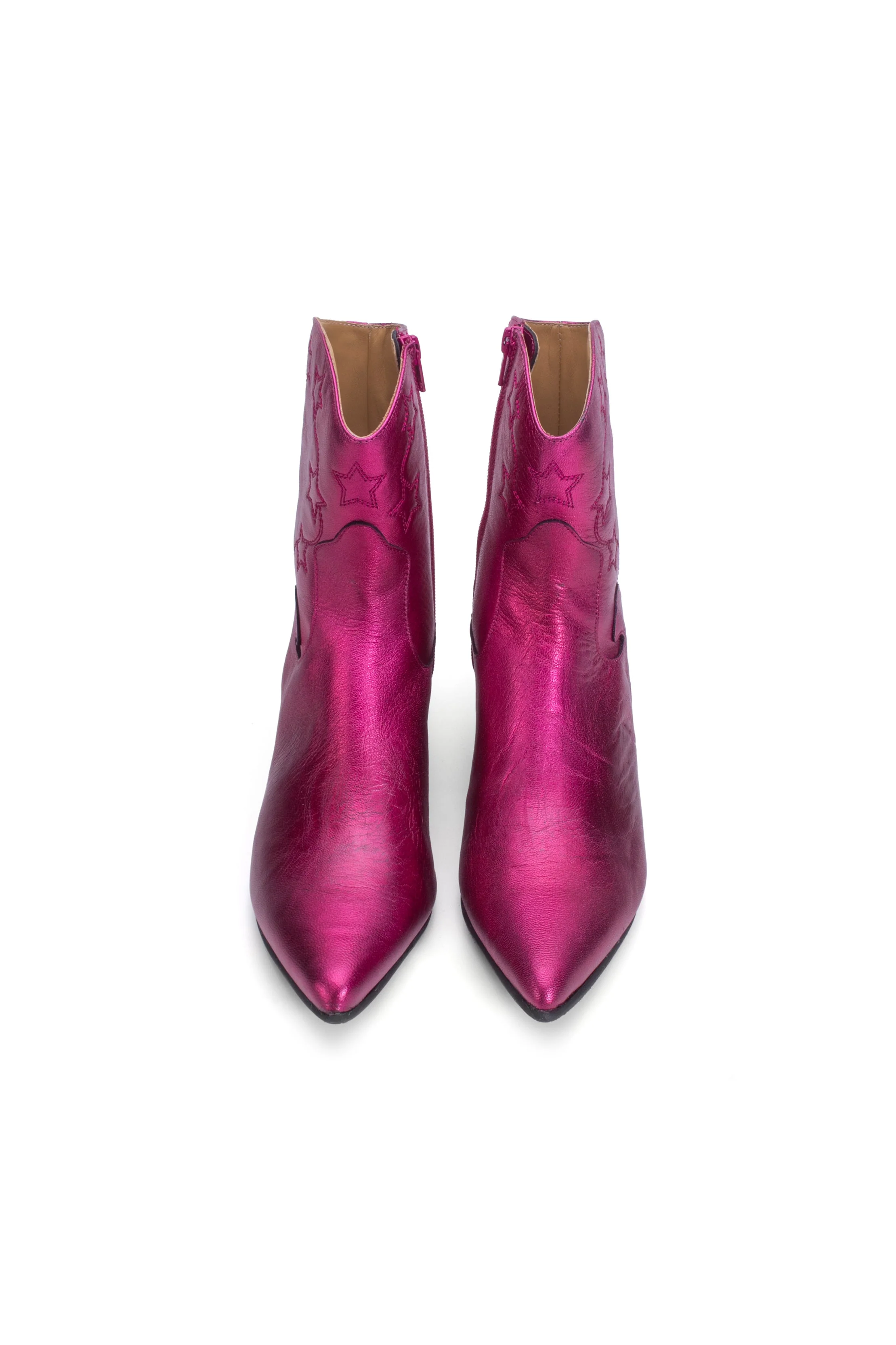 John Fluevog Western Boot - Metallic Azalea - Image 5