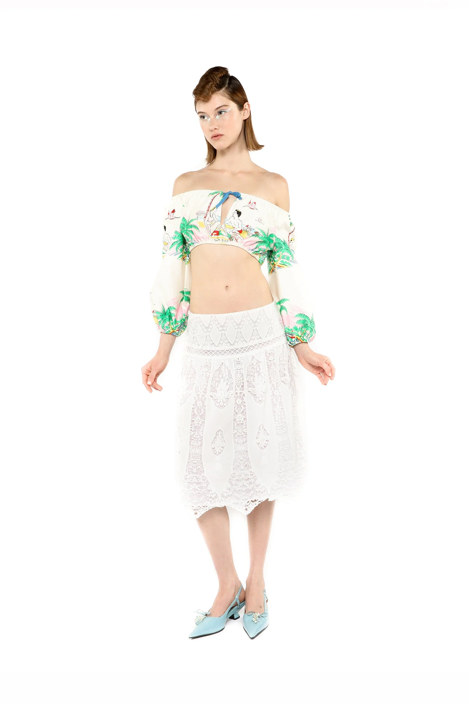 Applique Lace Combo Skirt - Image 5