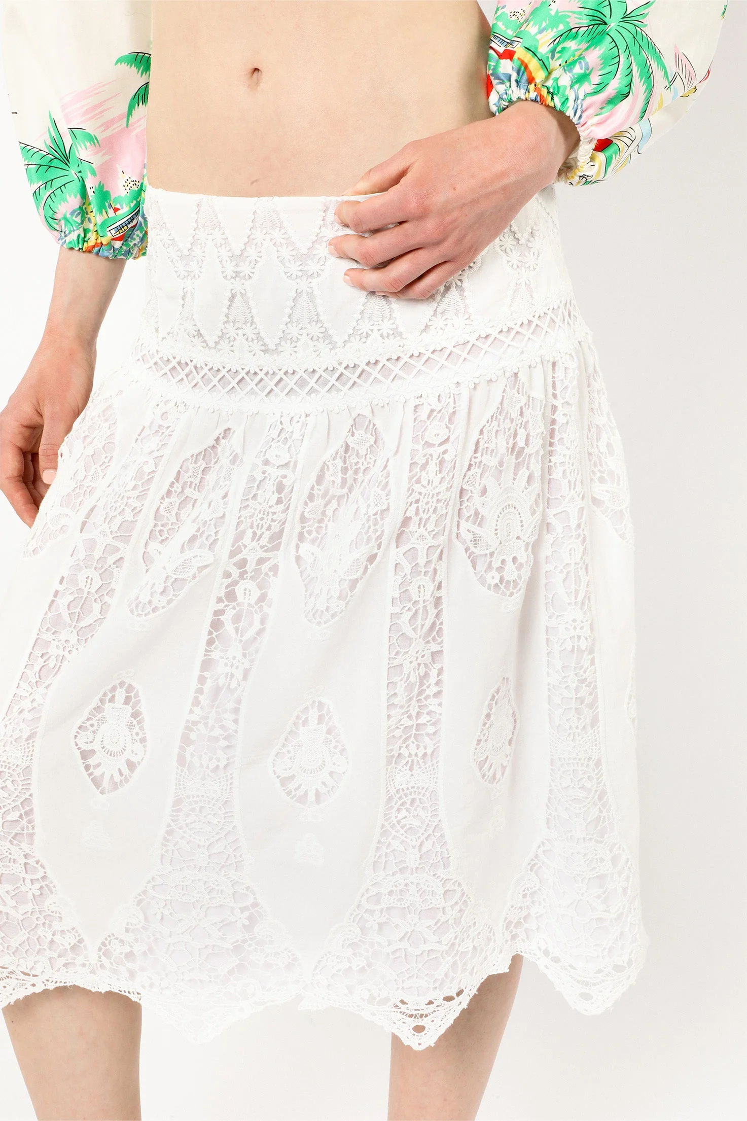 Applique Lace Combo Skirt - Image 6