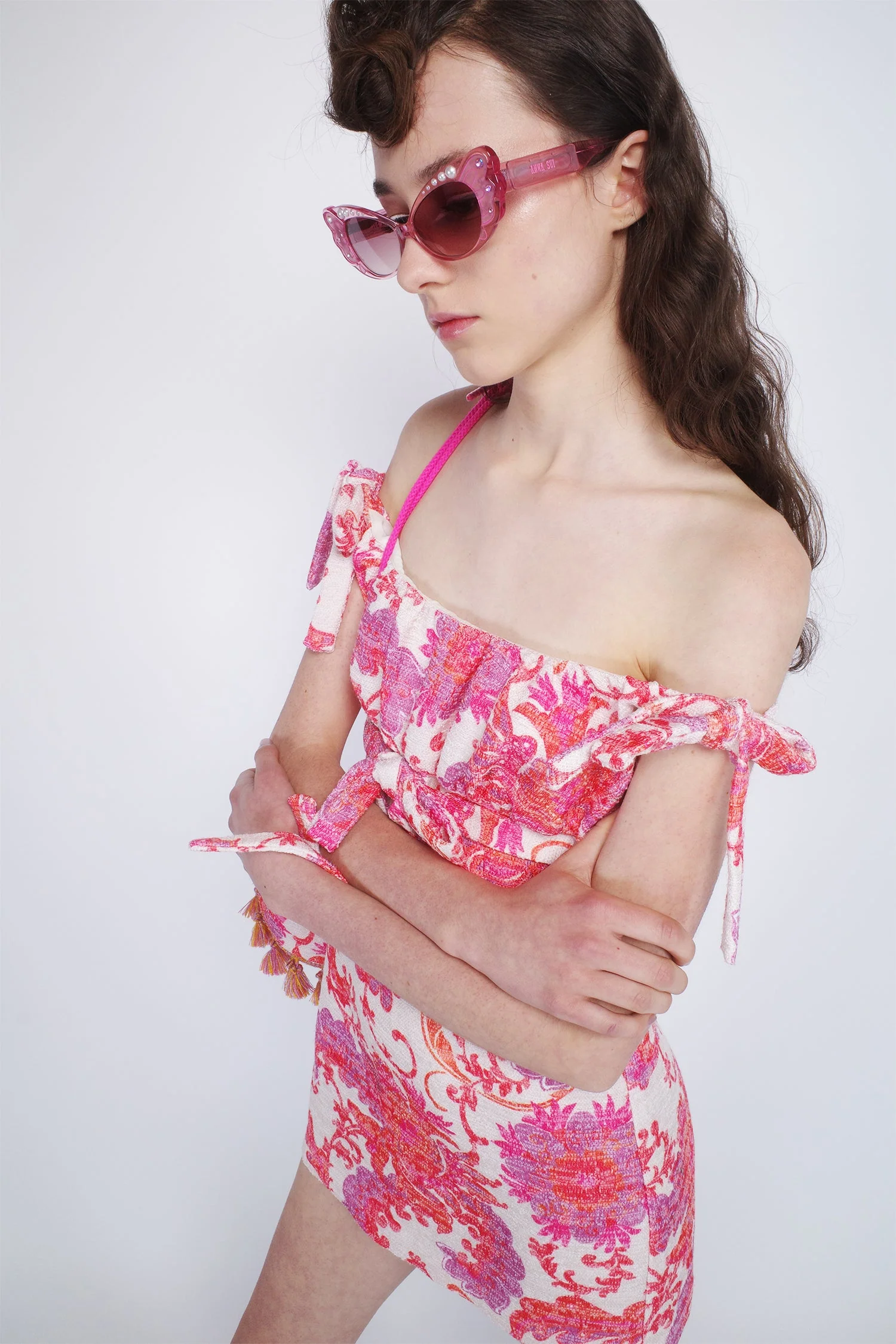 Arabesque Linen Tie Mini Dress - Image 7