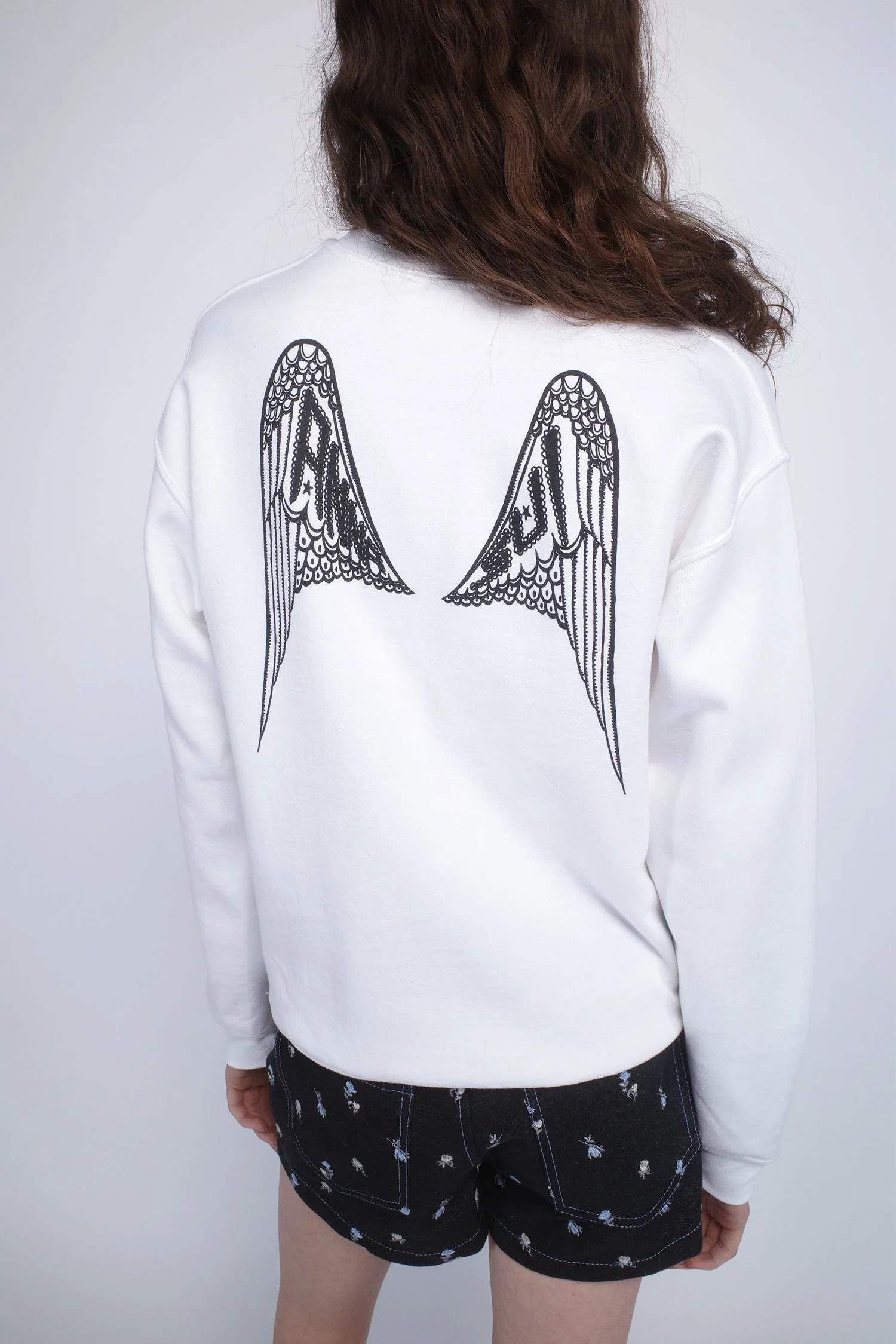 Anna Sui Wings Crew Neck Sweatshirt-White - Image 8