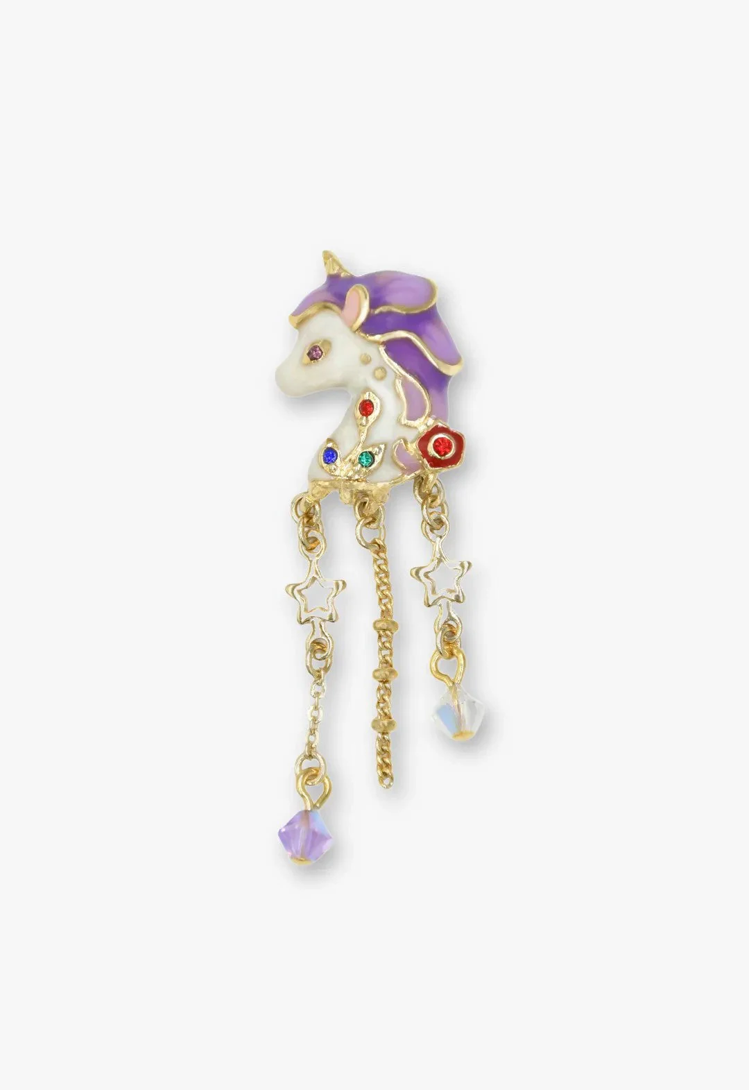 Moonlit Unicorn Earrings- Black and Ivory - Image 3