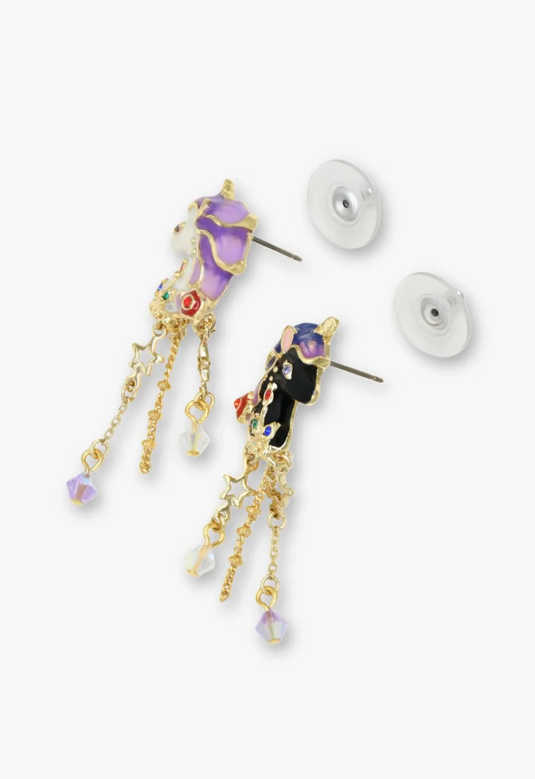 Moonlit Unicorn Earrings- Black and Ivory - Image 4