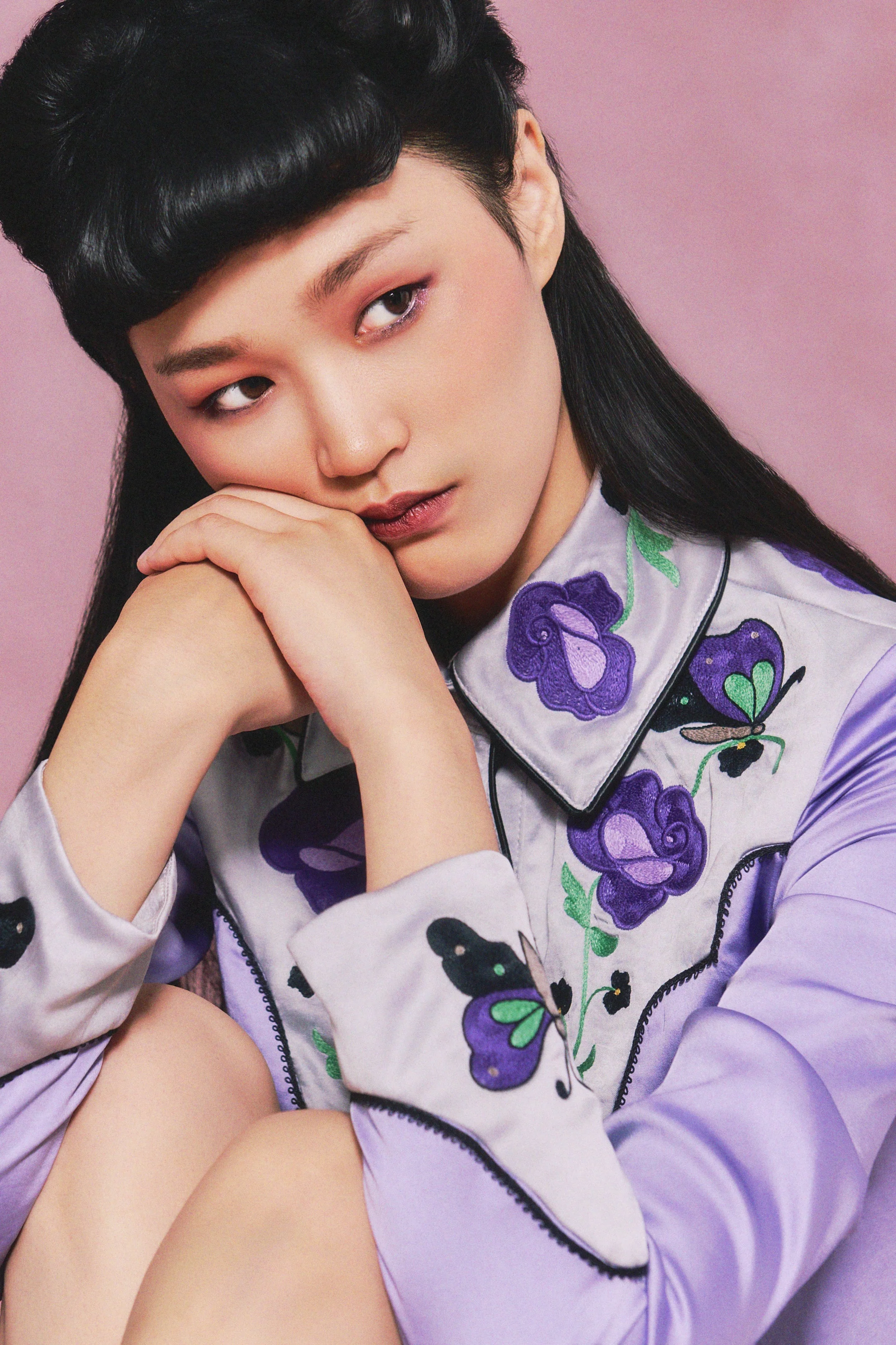 Boudoir Satin Embroidered Cowboy Shirt - Image 8