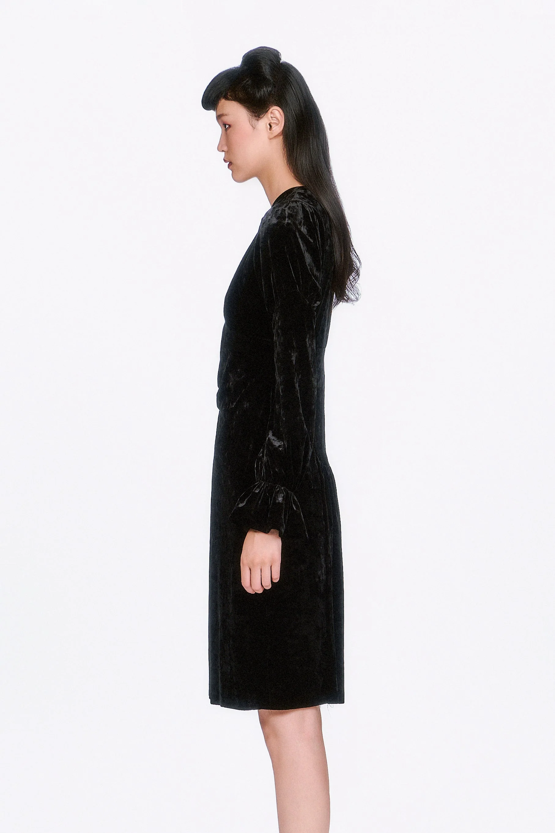 Boudoir Velvet Long Sleeve Dress - Image 4
