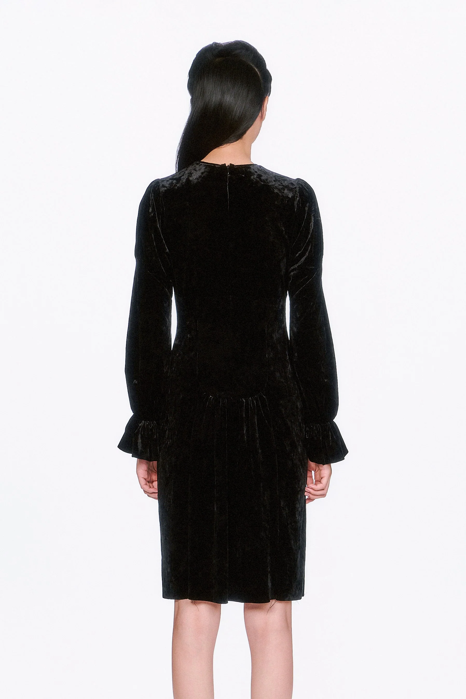 Boudoir Velvet Long Sleeve Dress - Image 5