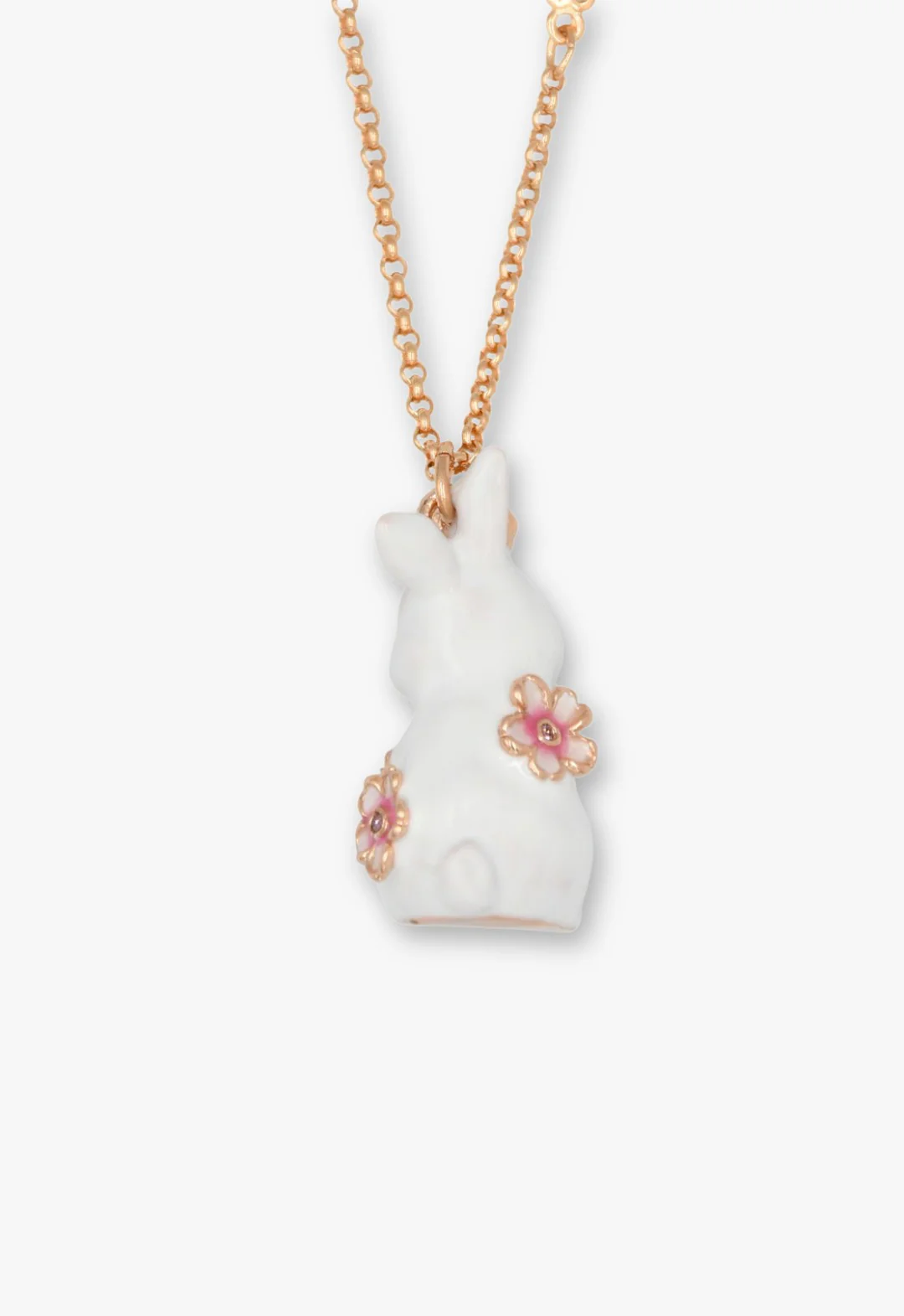 Blossom Bunny Charm Necklace - Gold - Image 4