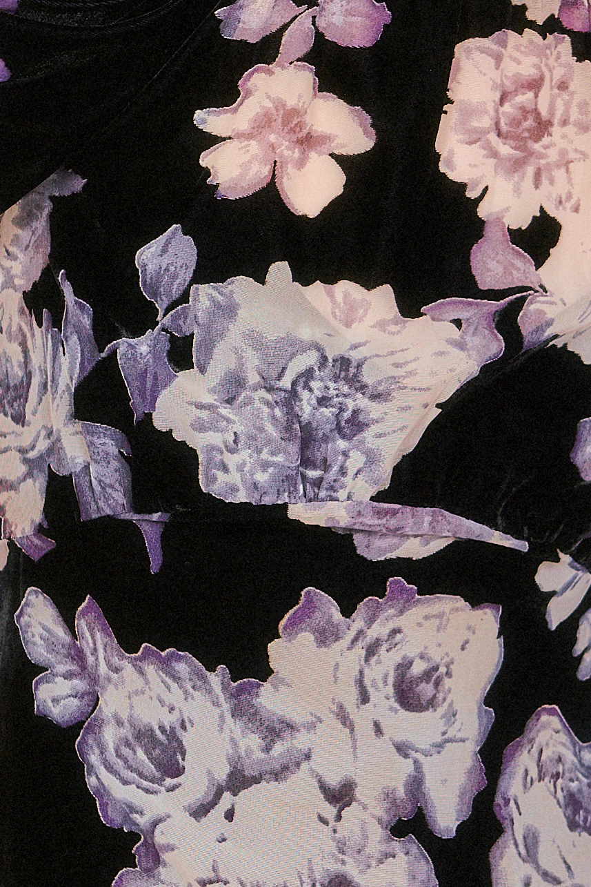 Cabbage Rose Devoré Maxi Dress - Image 7