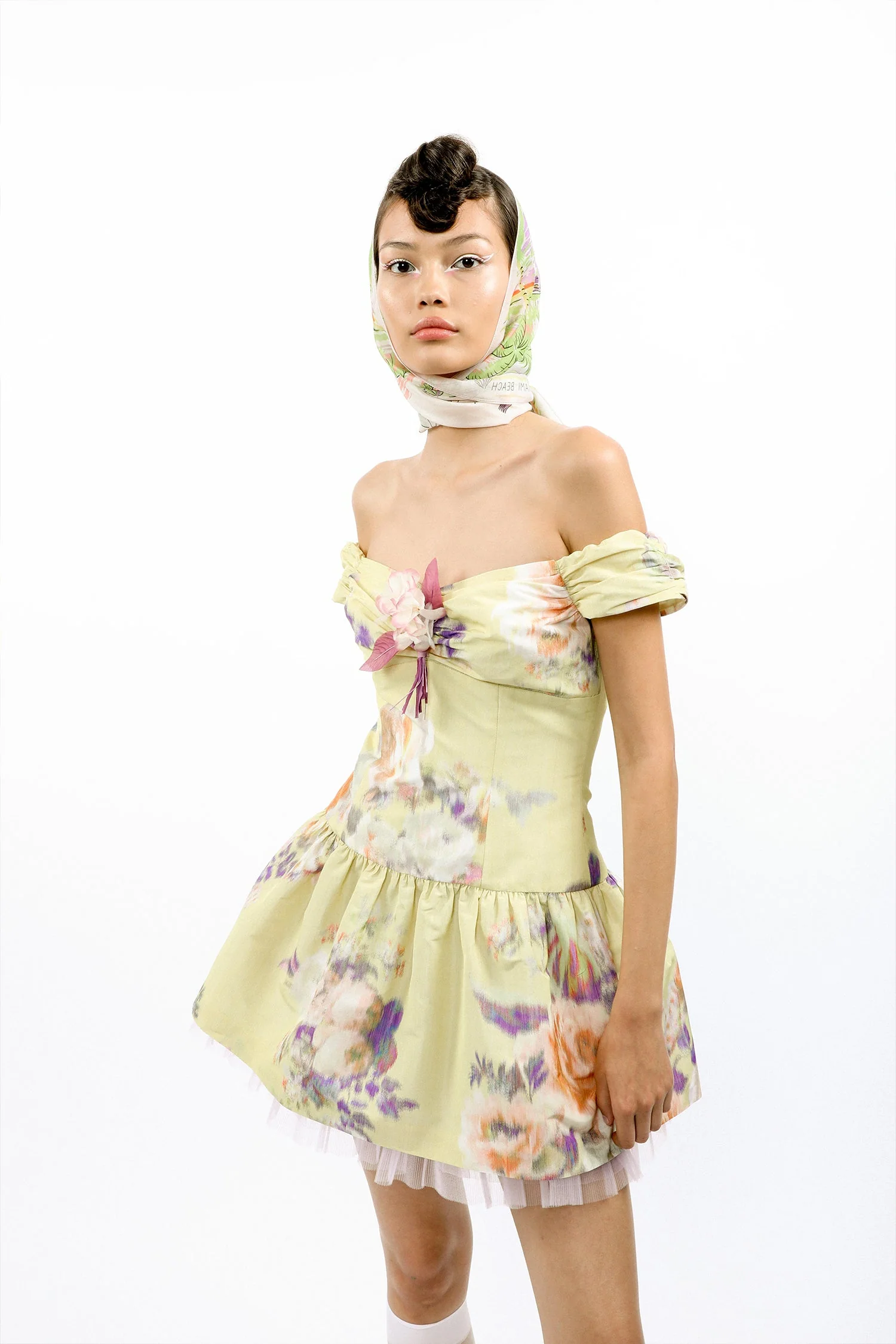 Cabbage Rose Taffeta Sweetheart Dress - Image 11
