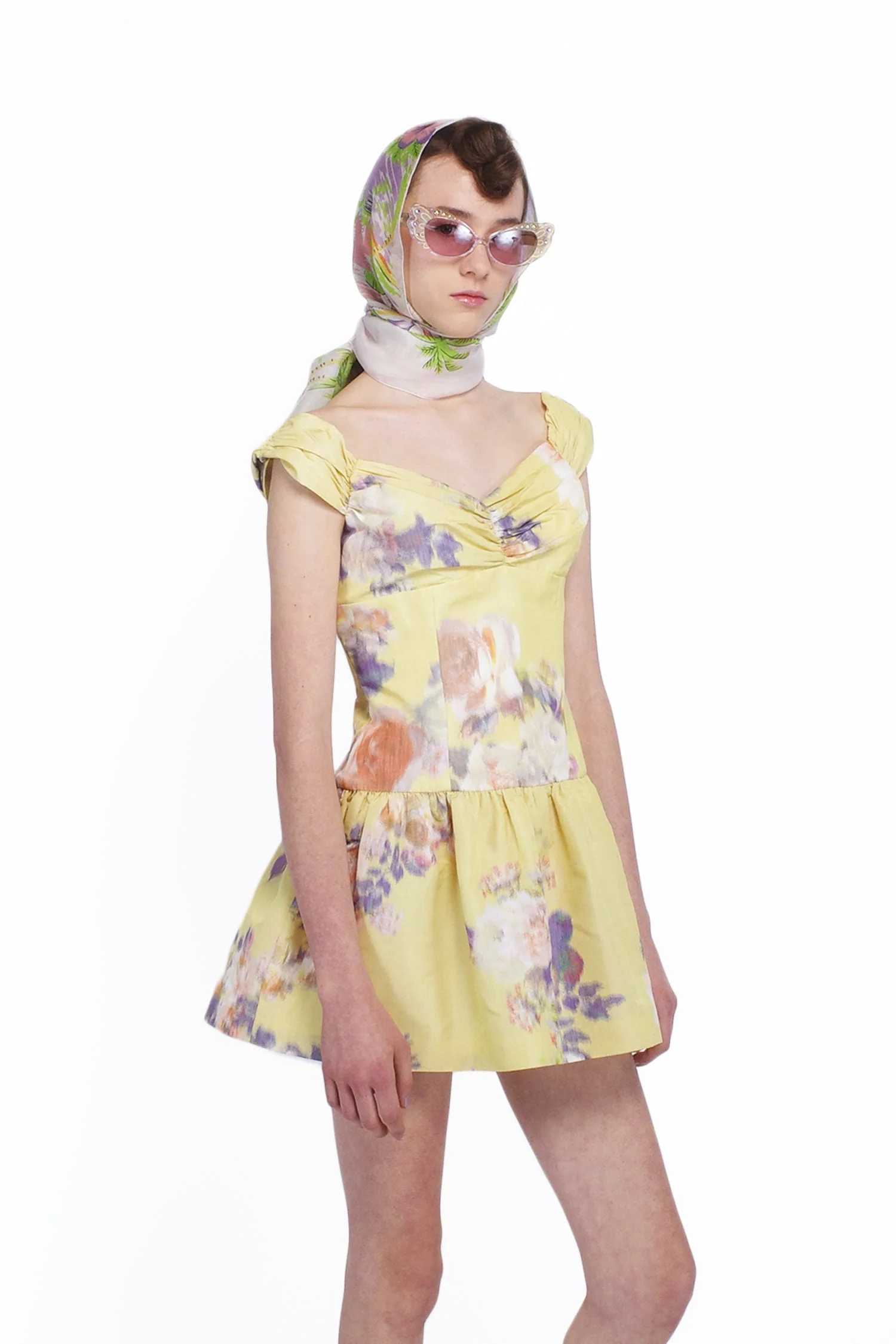 Cabbage Rose Taffeta Sweetheart Dress - Image 3