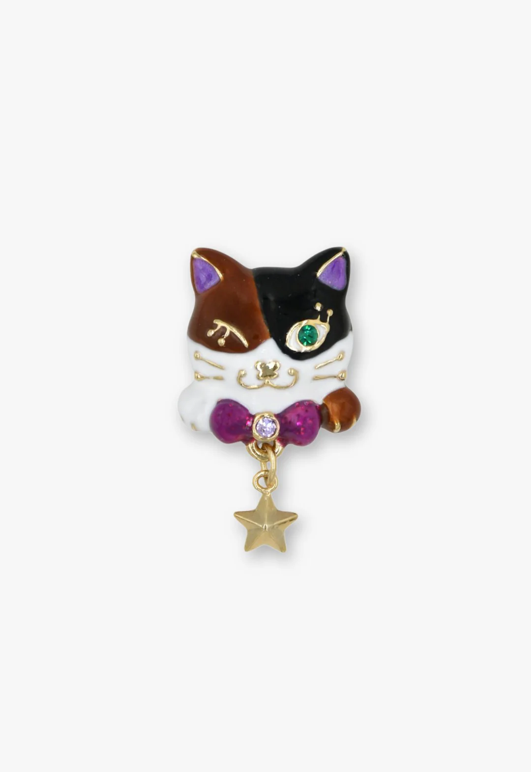 Wink & Wish Calico Cat Stud Earrings - Image 3