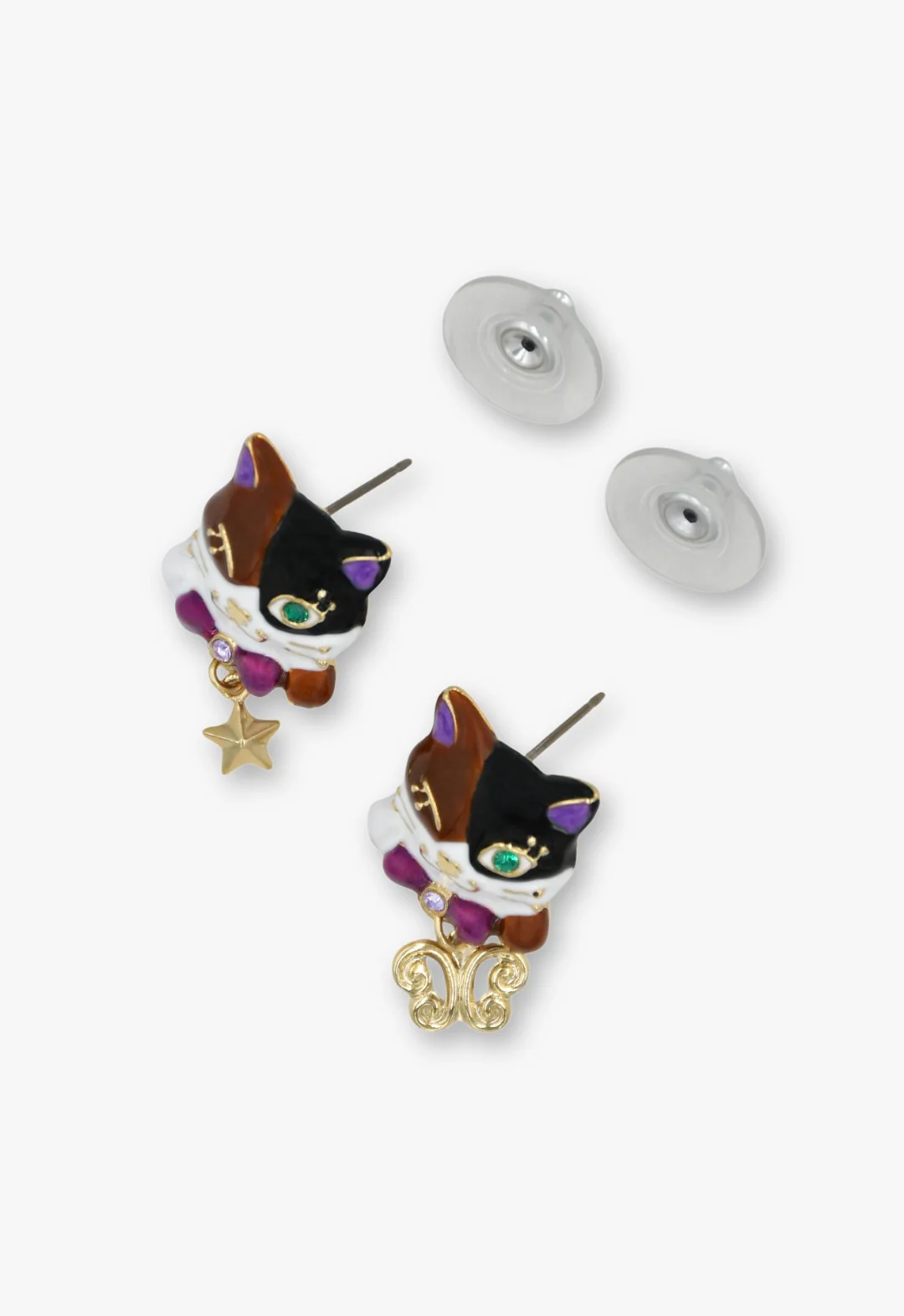 Wink & Wish Calico Cat Stud Earrings - Image 4