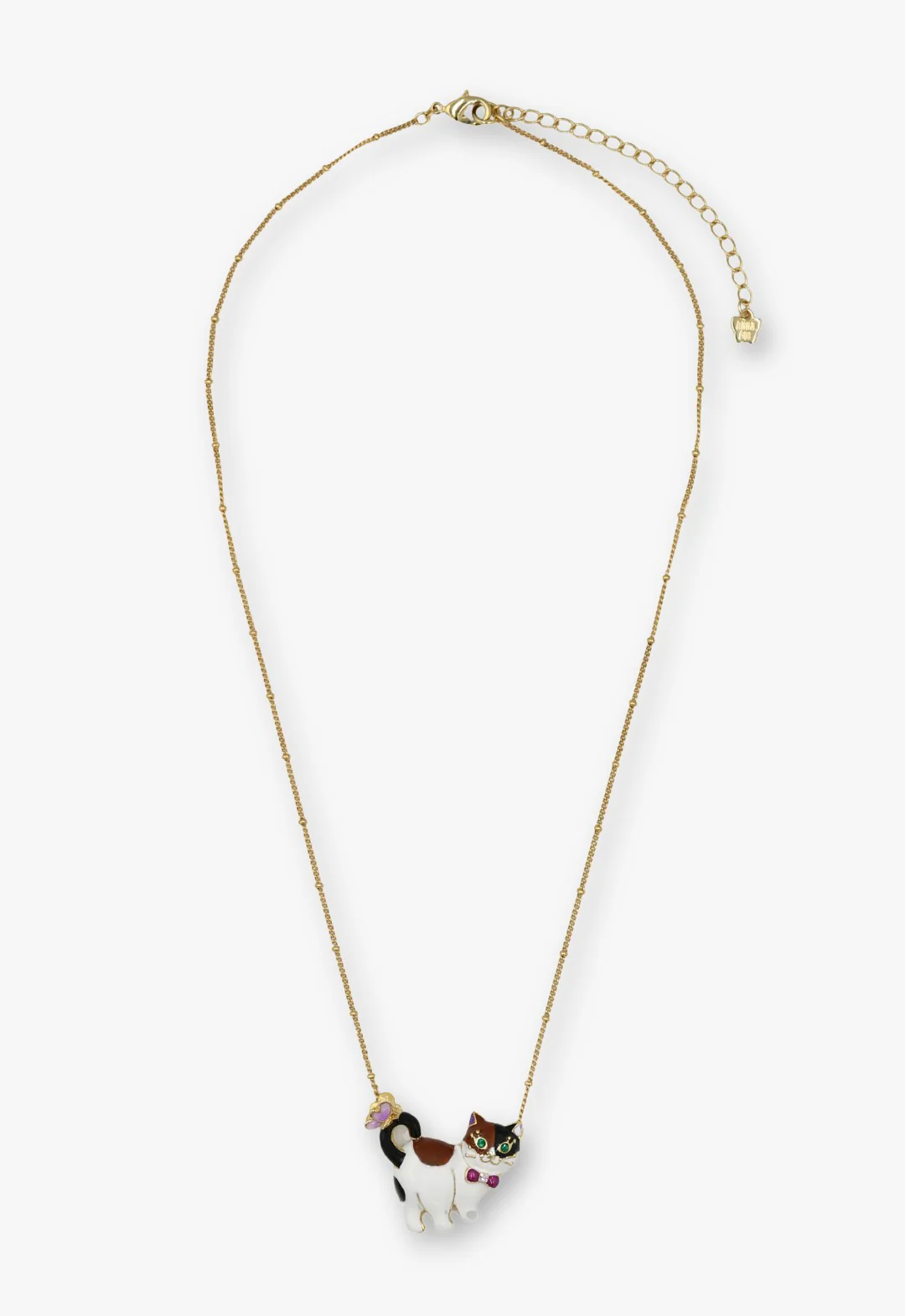Calico Kitty Necklace - Gold