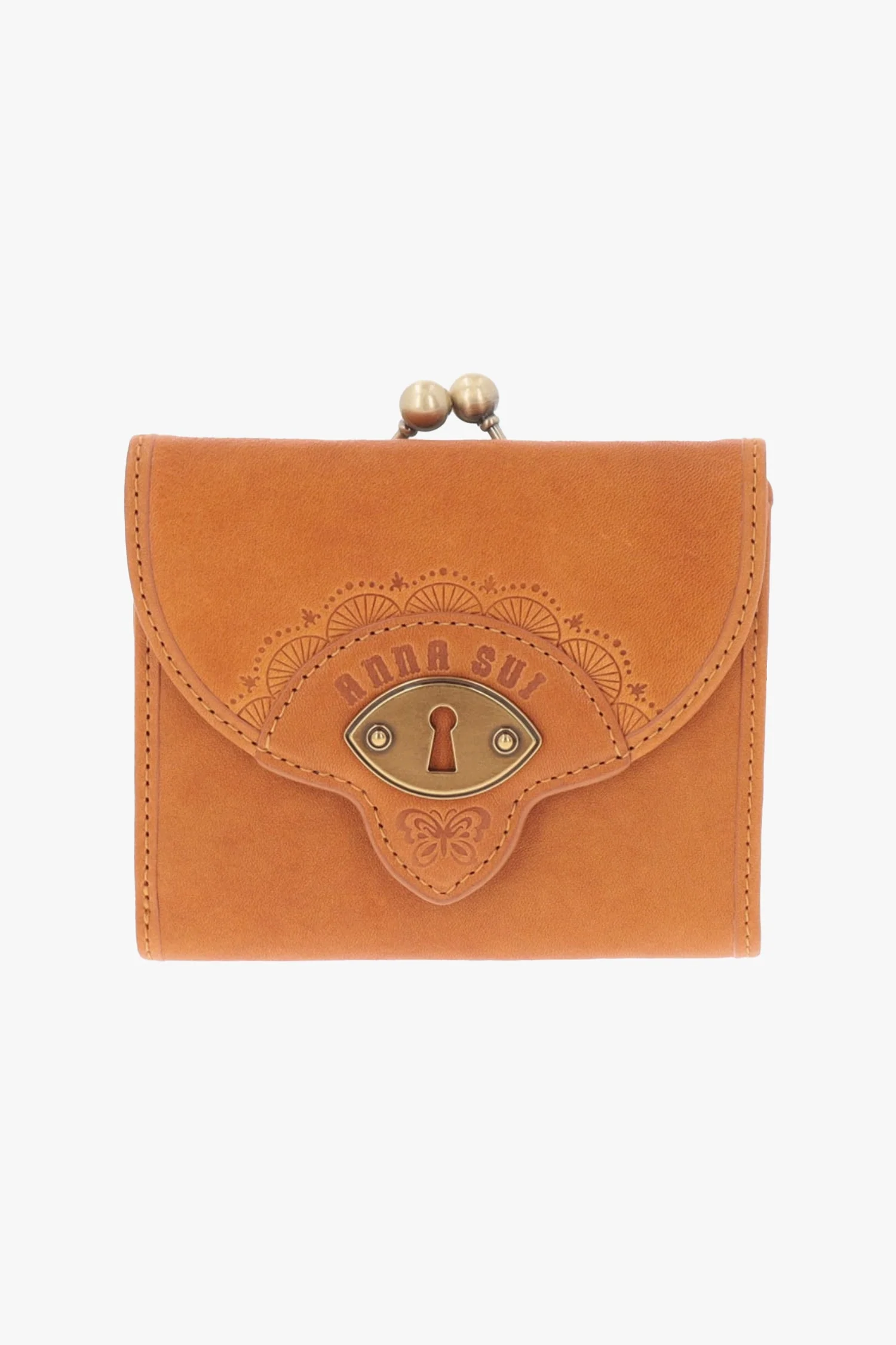 Butterfly Embossed Keyhole Mini Wallet