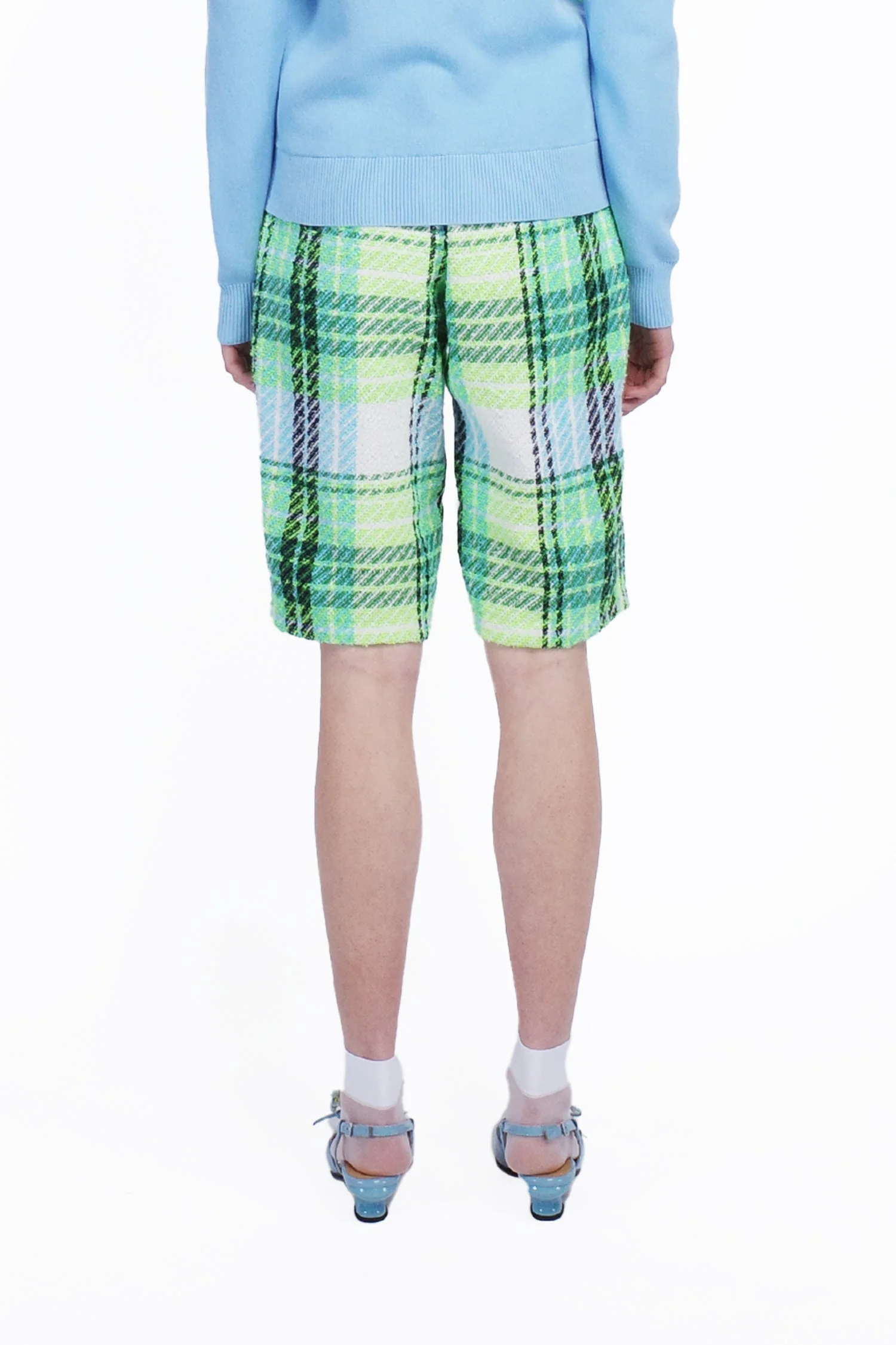 Capri Plaid Bermuda Shorts - Image 4