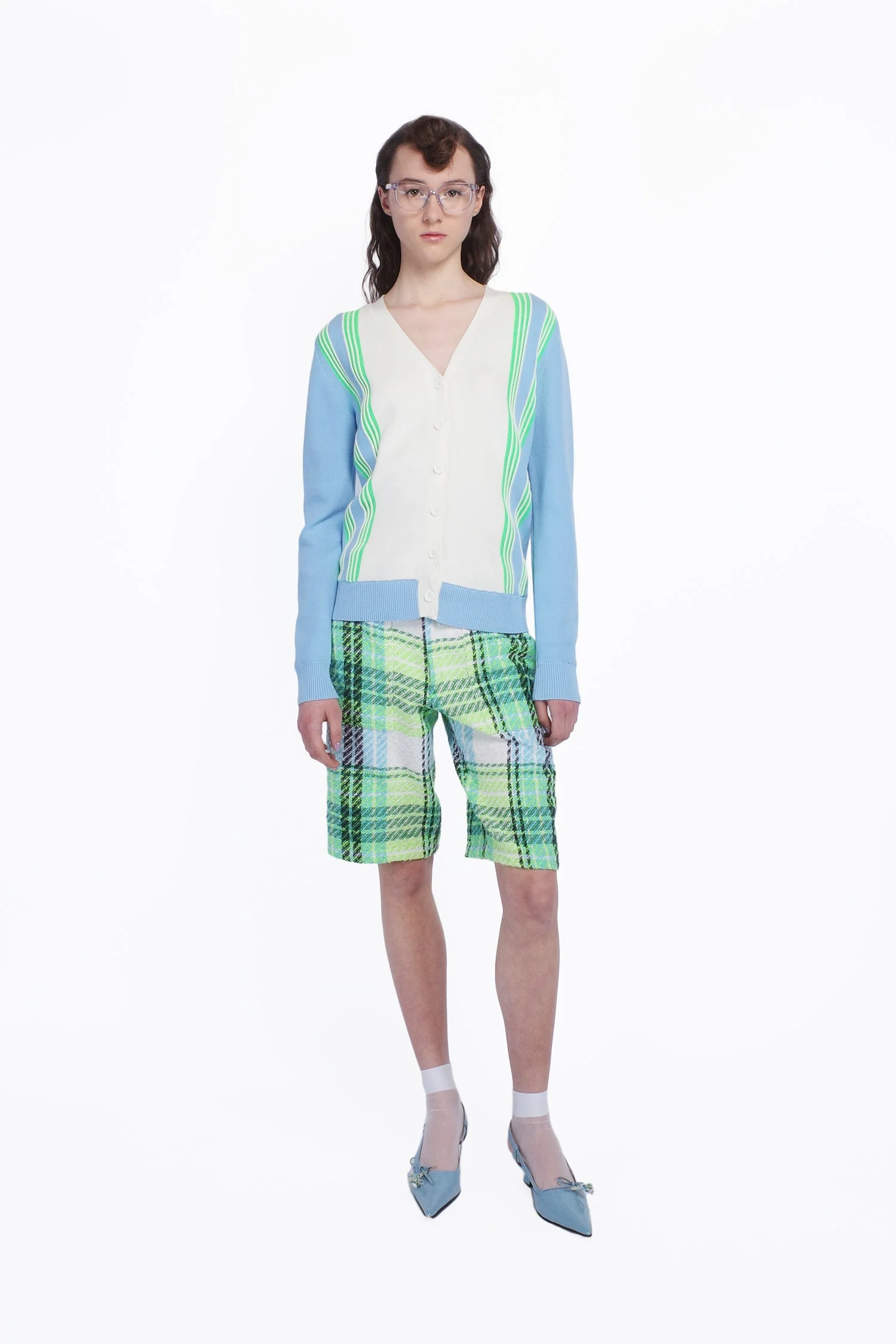 Capri Plaid Bermuda Shorts - Image 5