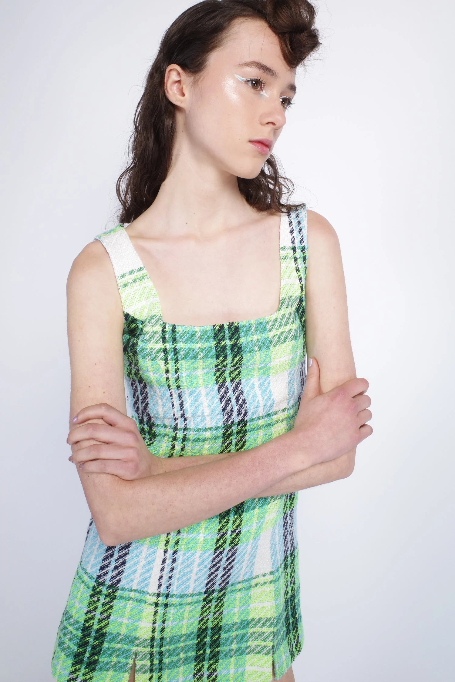 Capri Plaid Mini Dress - Image 7