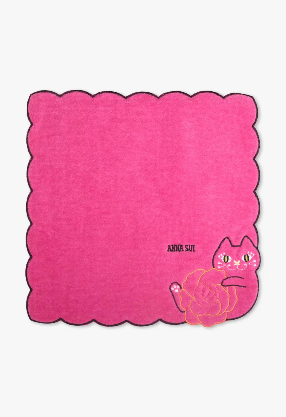Cat Embroidery Rose Washcloth - Image 10