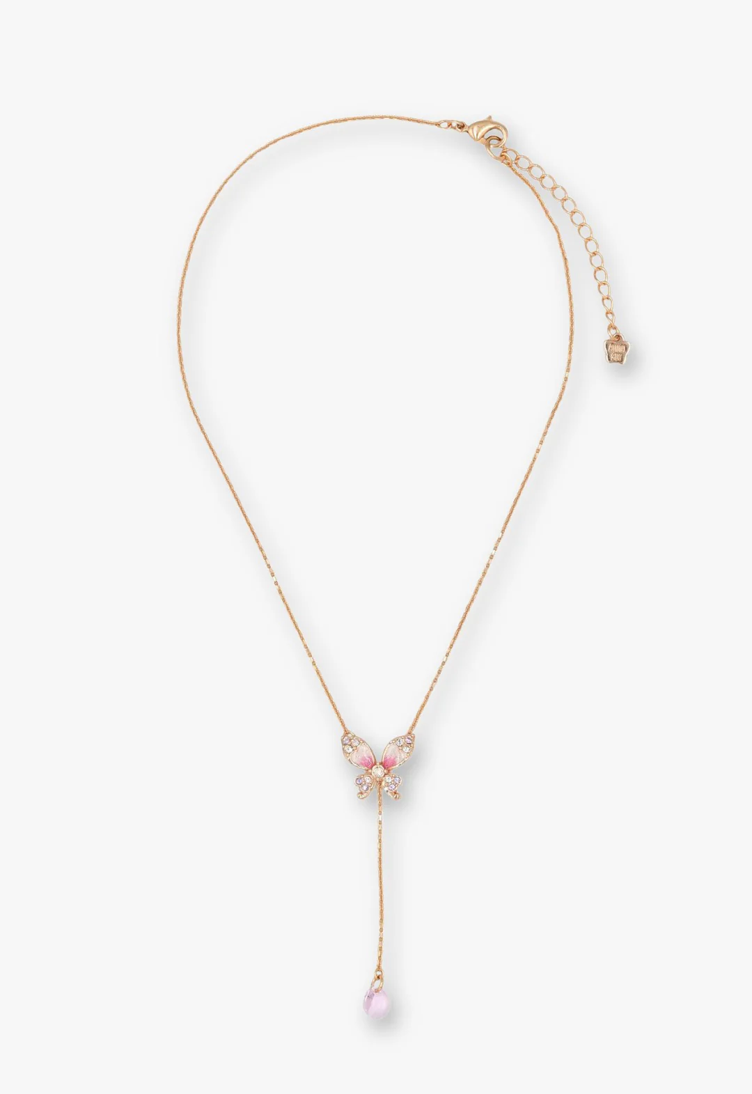Crystal Bloom Butterfly Necklace
