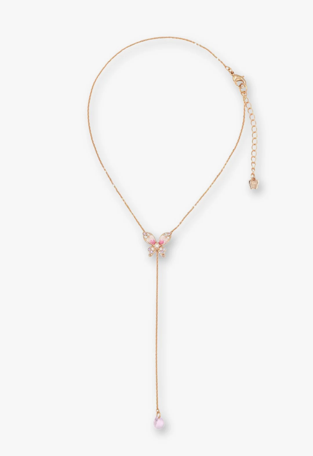 Crystal Bloom Butterfly Necklace - Image 2