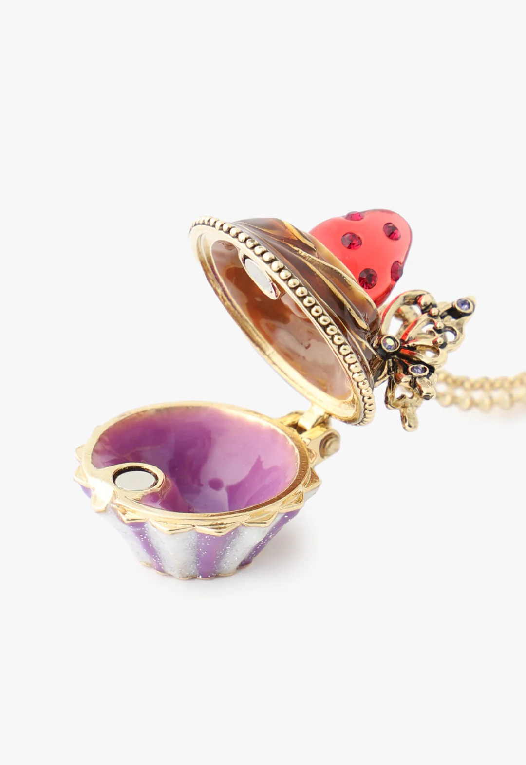 Strawberry Cupcake Necklace - Red Multi - Image 3