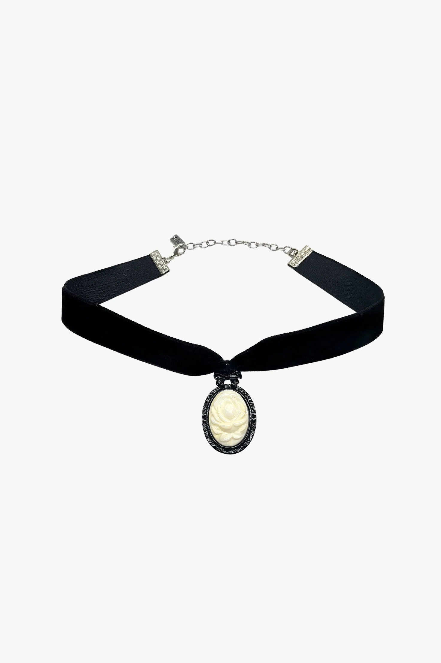 Rose Drop Choker Necklace - Ivory