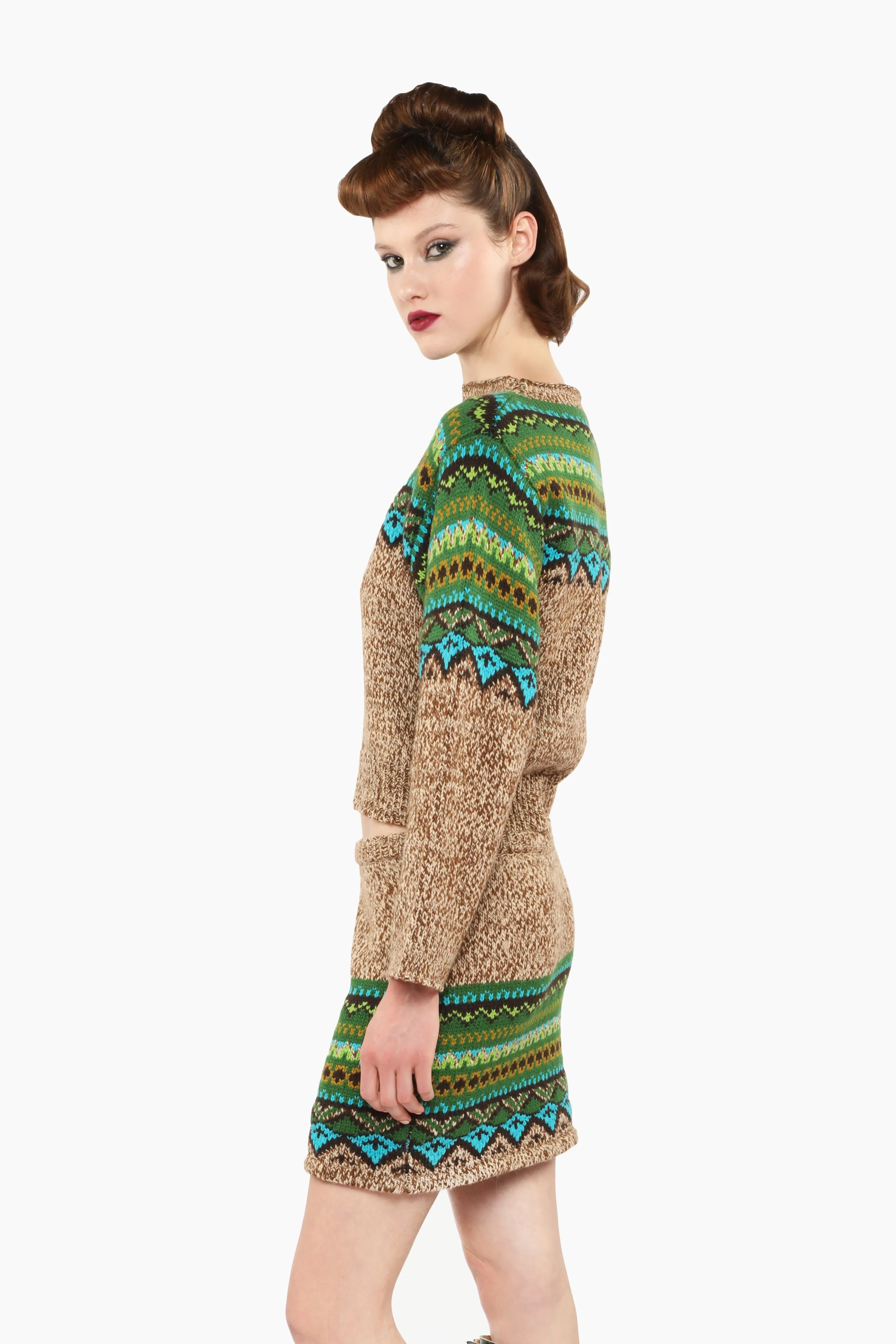 Fair Isle Sweater - Teal - Image 4