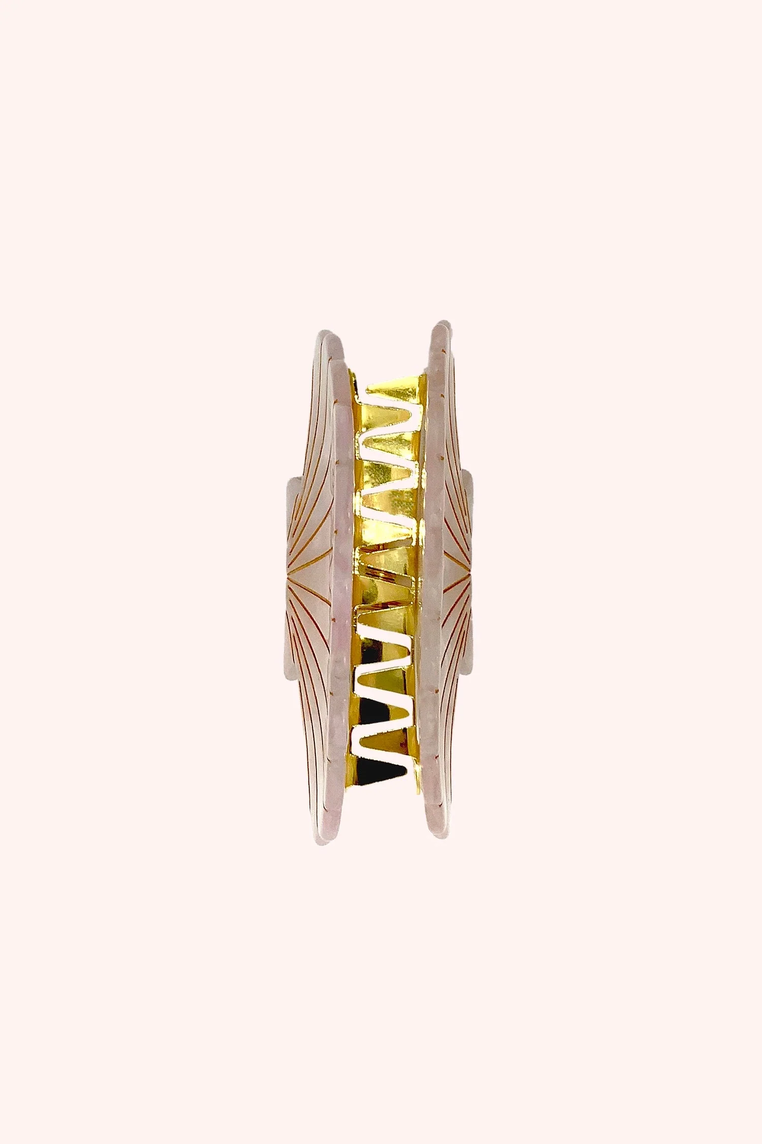 Large Rosie Pink Pastel Sea Shell Jaw Clip - Image 2
