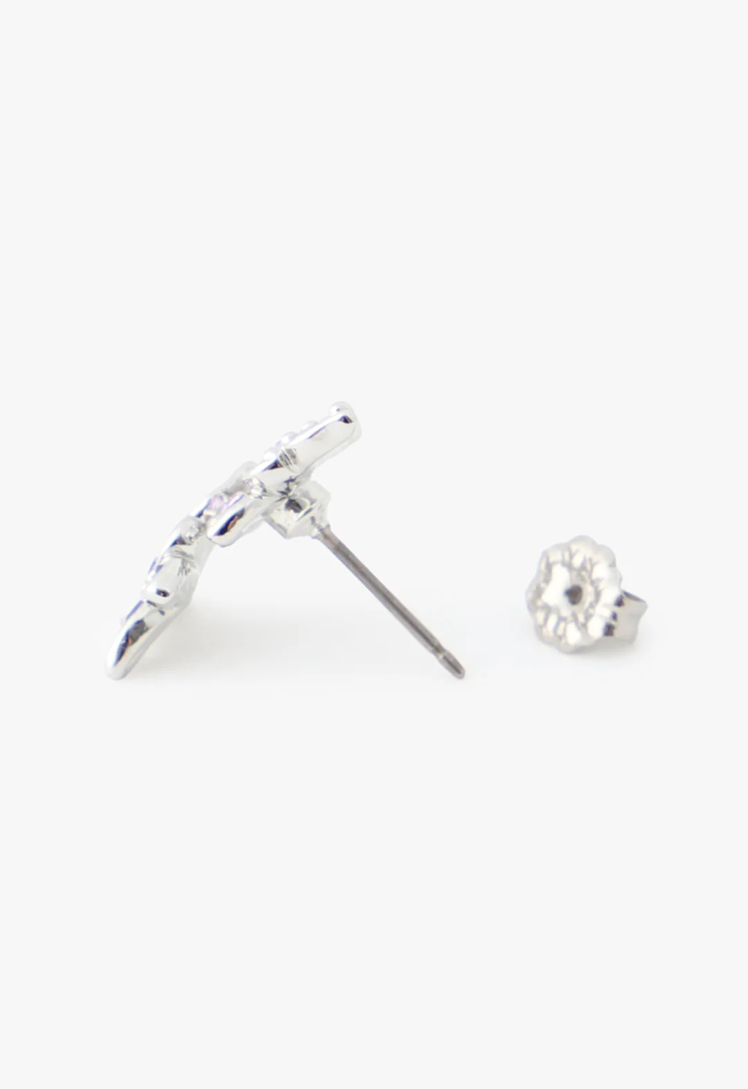 Bejeweled Butterfly Stud Earrings - Violet - Image 3