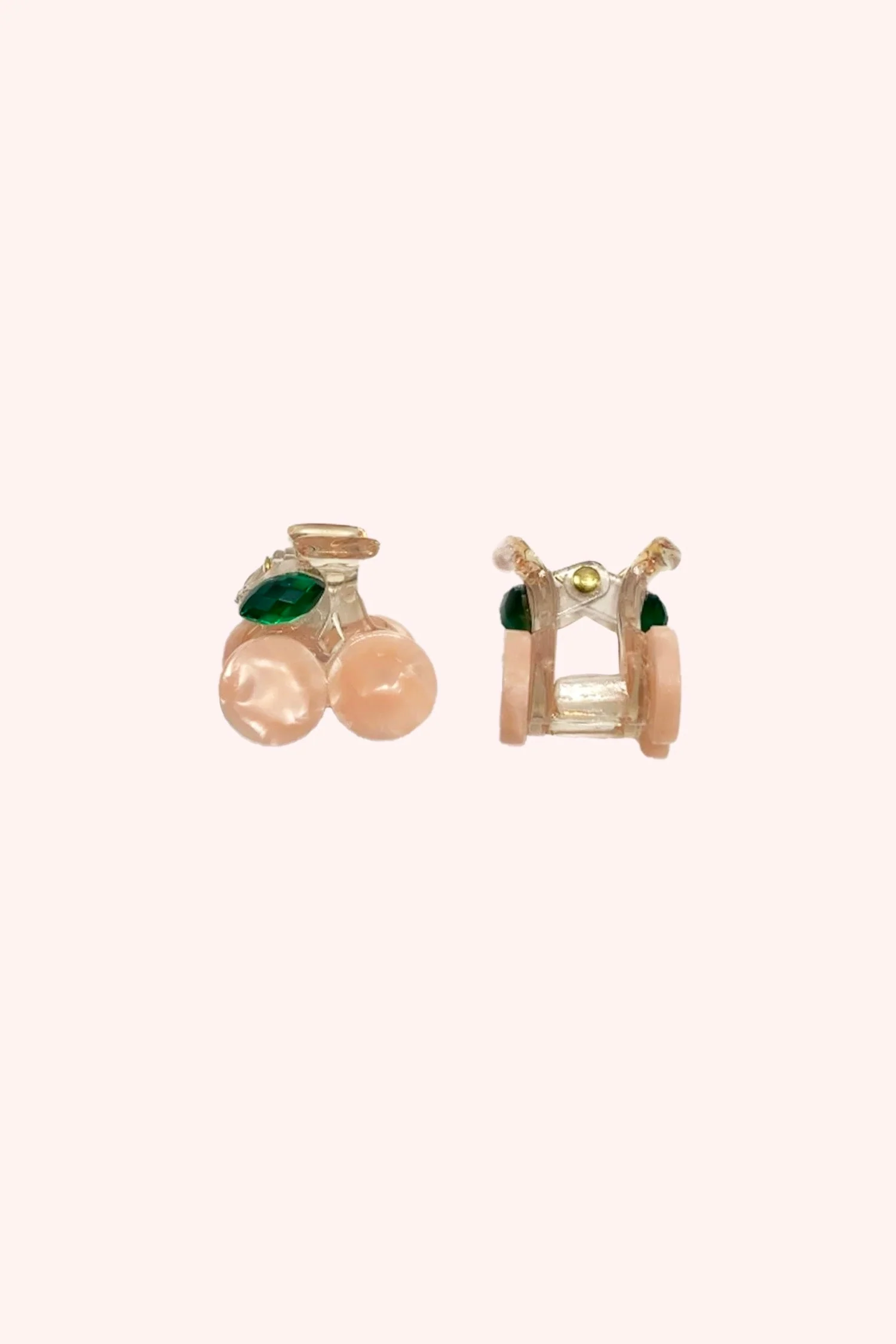 Cutie Mini Cherry Jaw Clip Peach Pearl