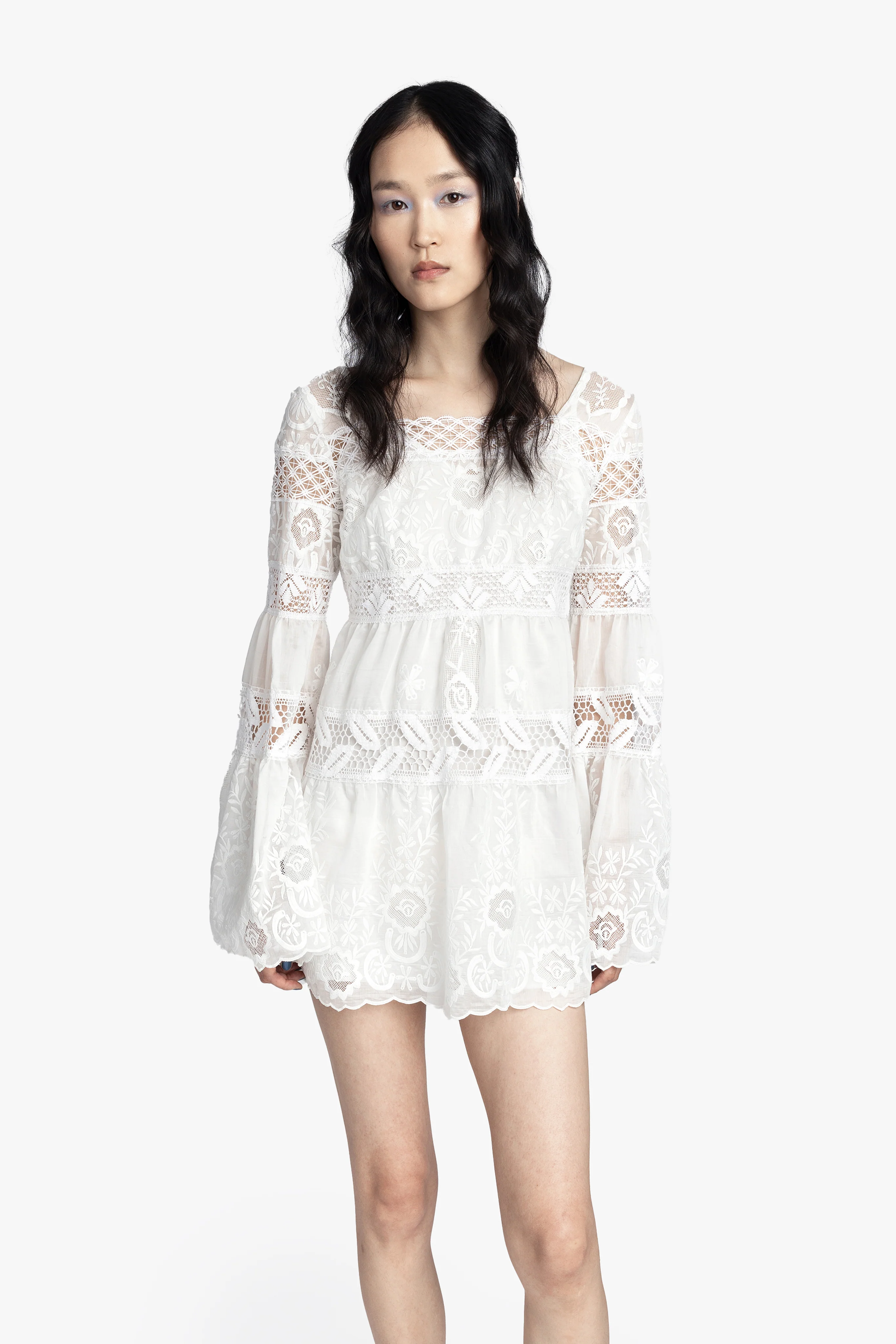 Cottage Rose Lace Mini Dress