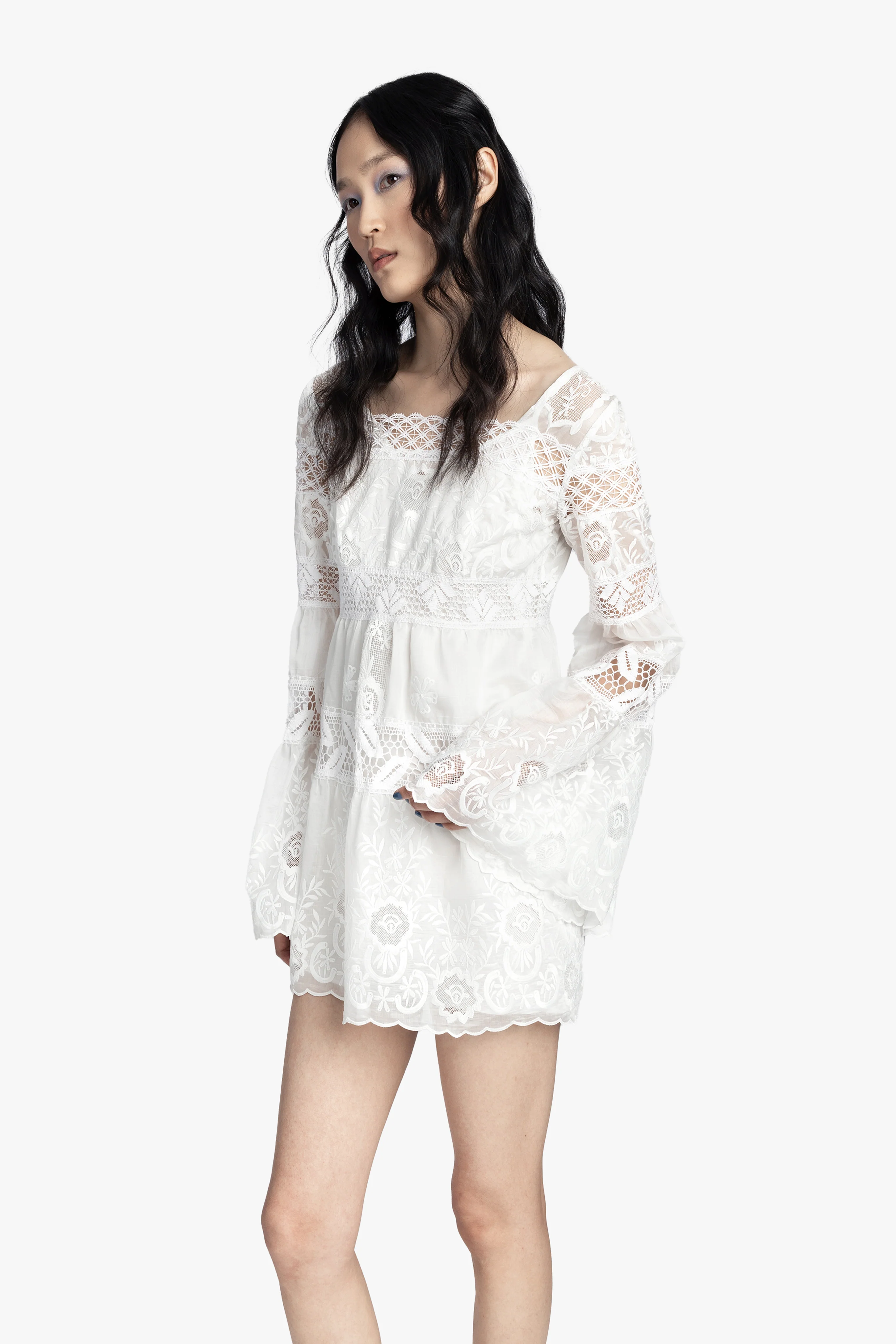 Cottage Rose Lace Mini Dress - Image 2
