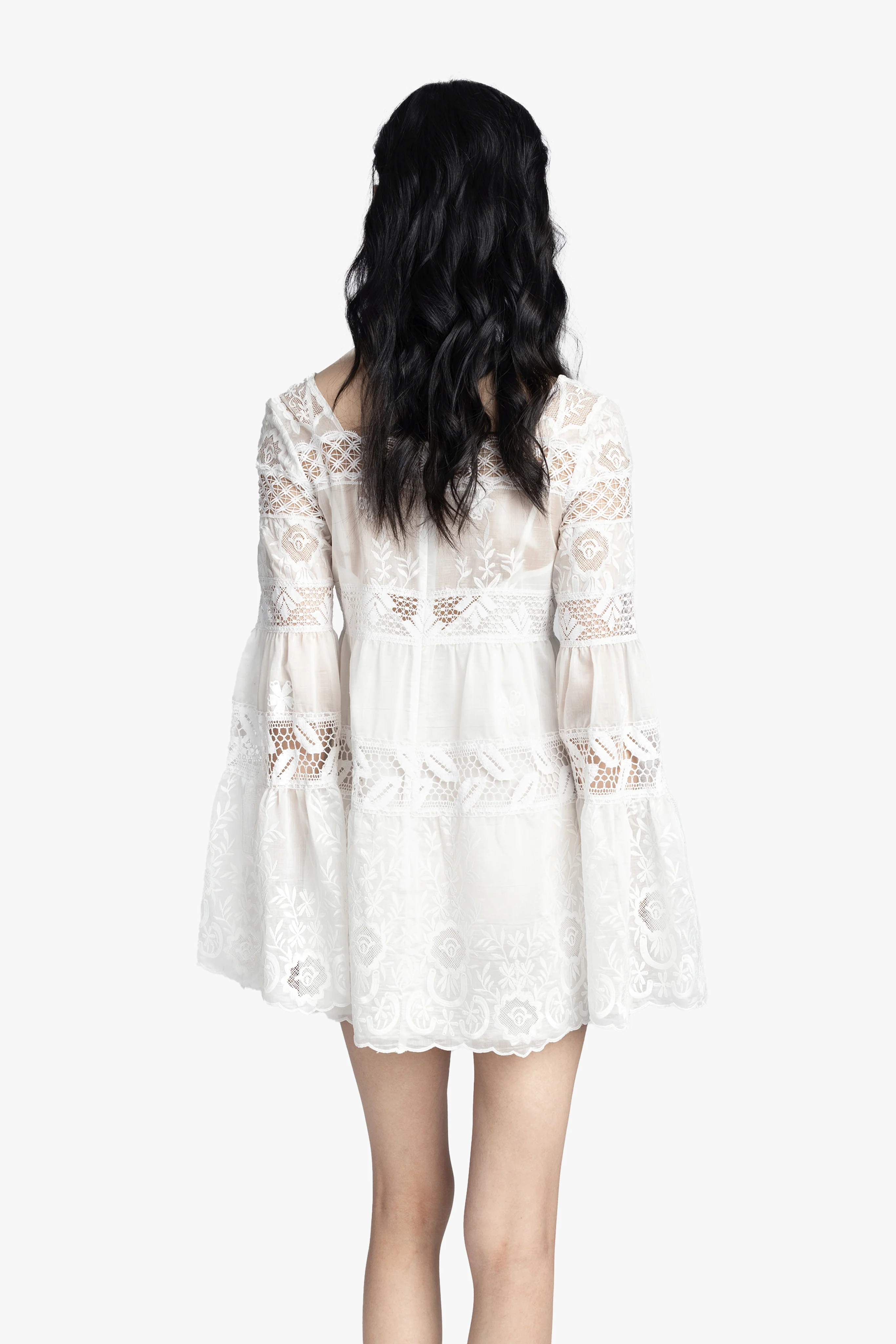 Cottage Rose Lace Mini Dress - Image 3