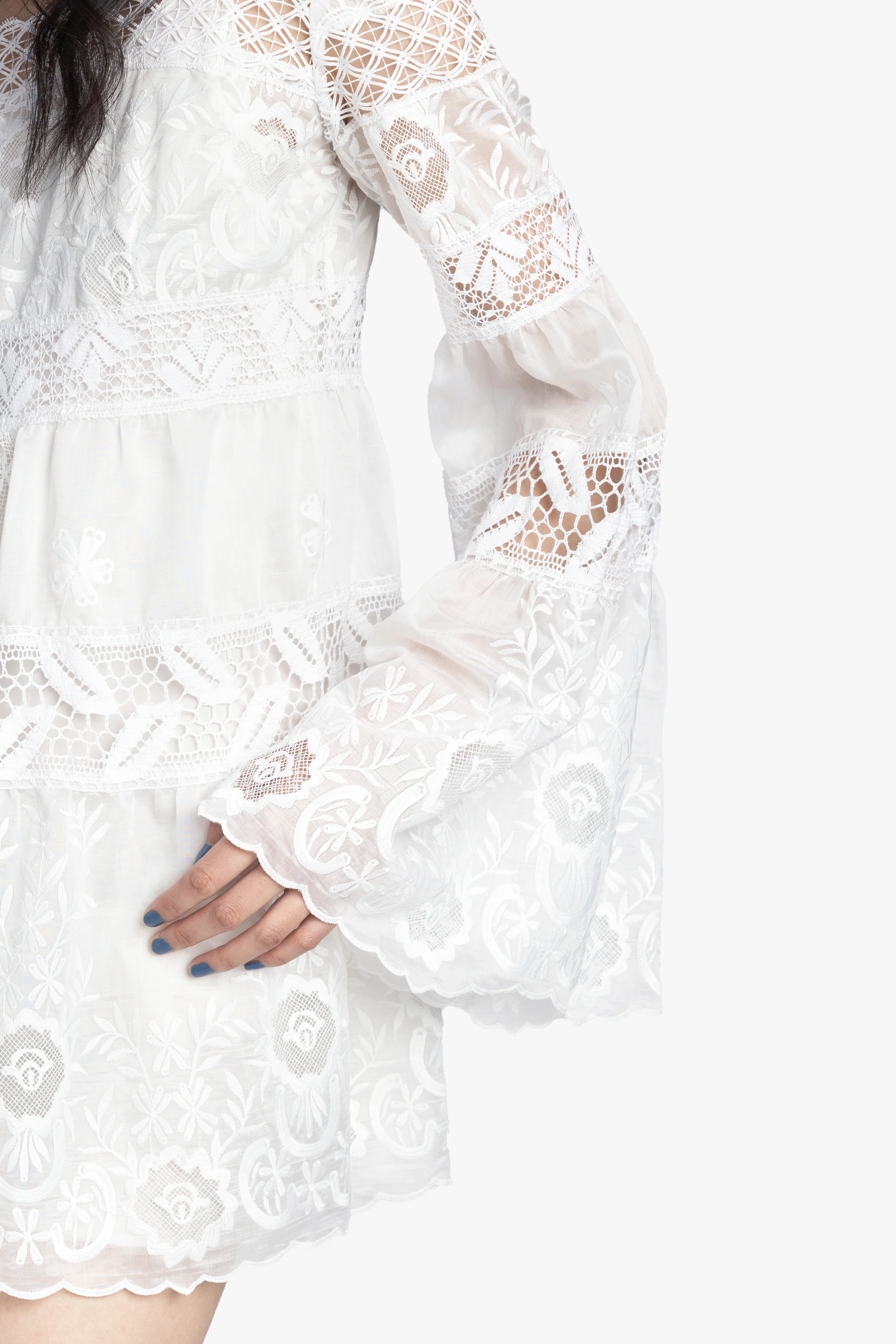 Cottage Rose Lace Mini Dress - Image 5