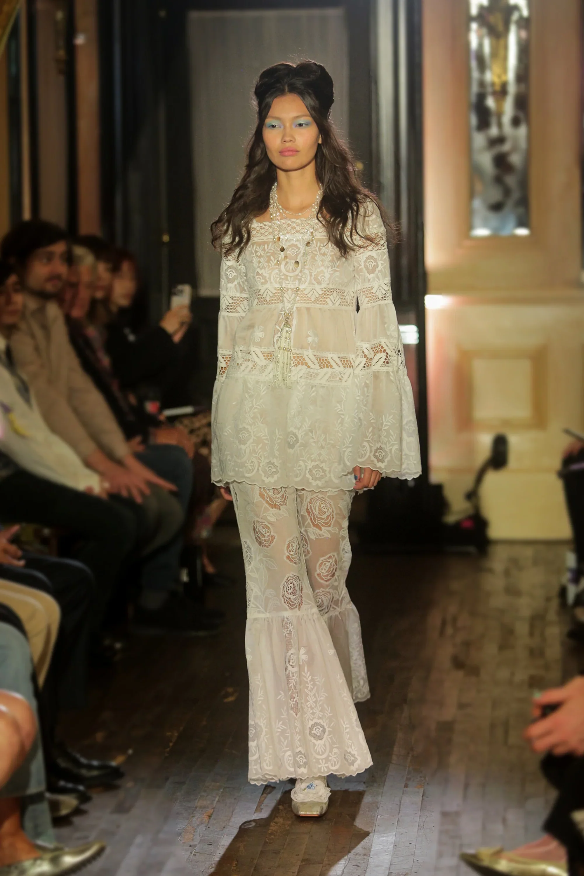 Cottage Rose Lace Mini Dress - Image 6