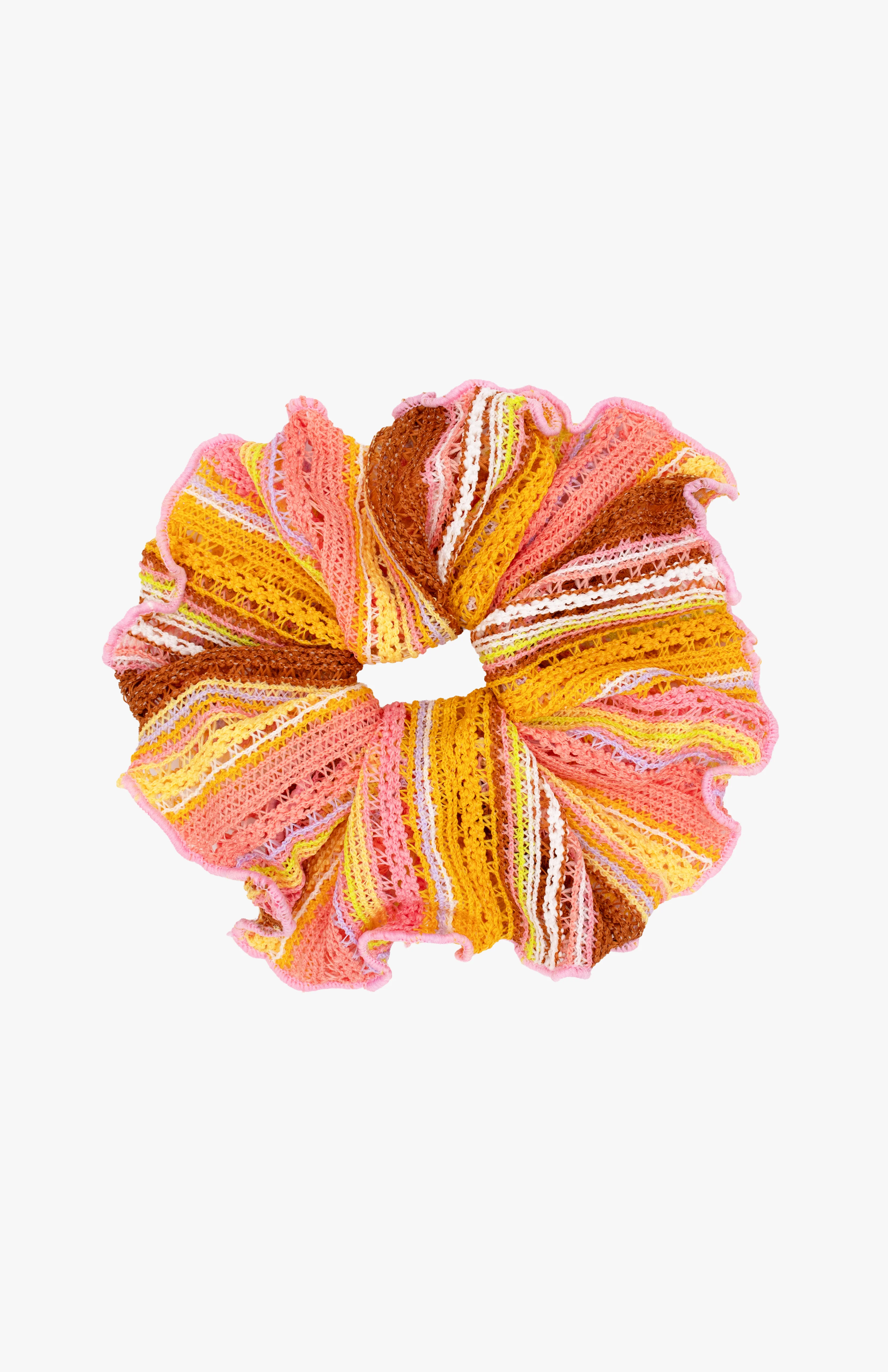 Crochet Stripe Scrunchie