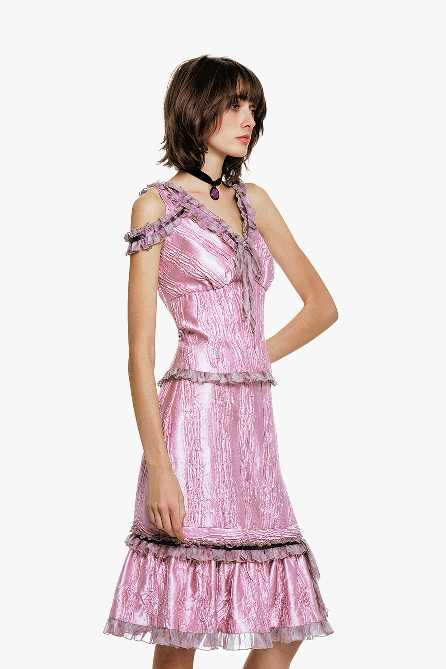 Crushed Satin Bow Top - Image 4