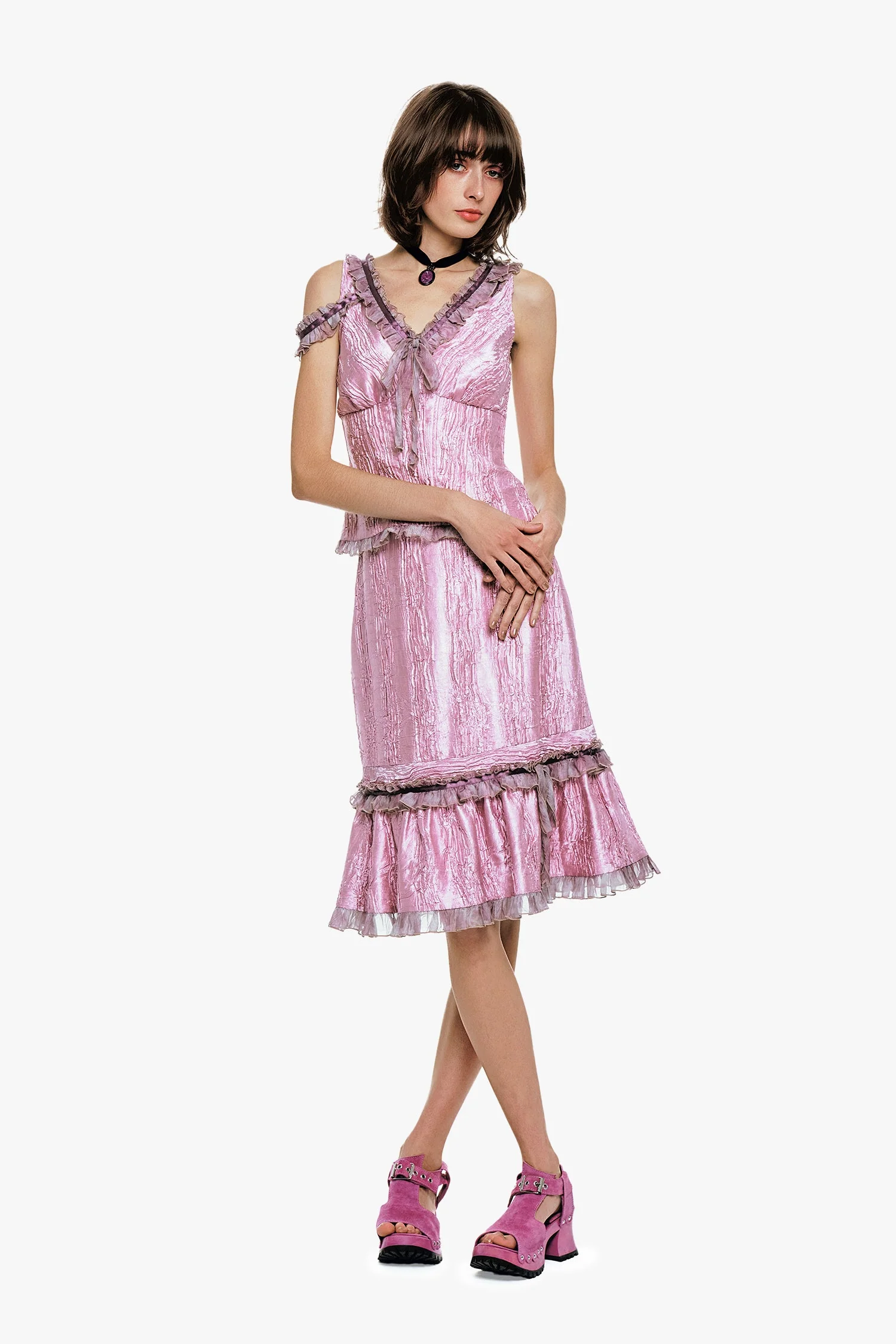 Crushed Satin Bow Top - Image 6