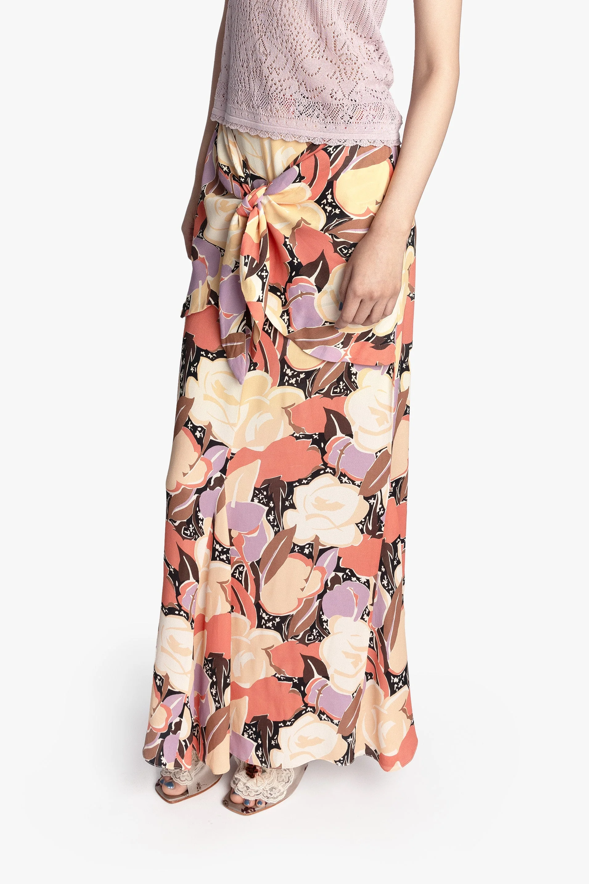 Desert Bloom Crepe Skirt - Image 3