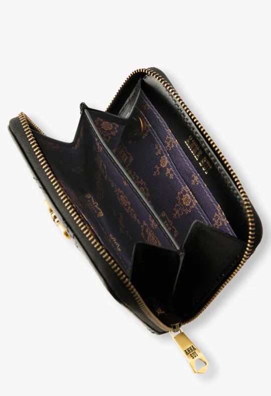 Victorian Quilted Small Wallet - Black - Image 3