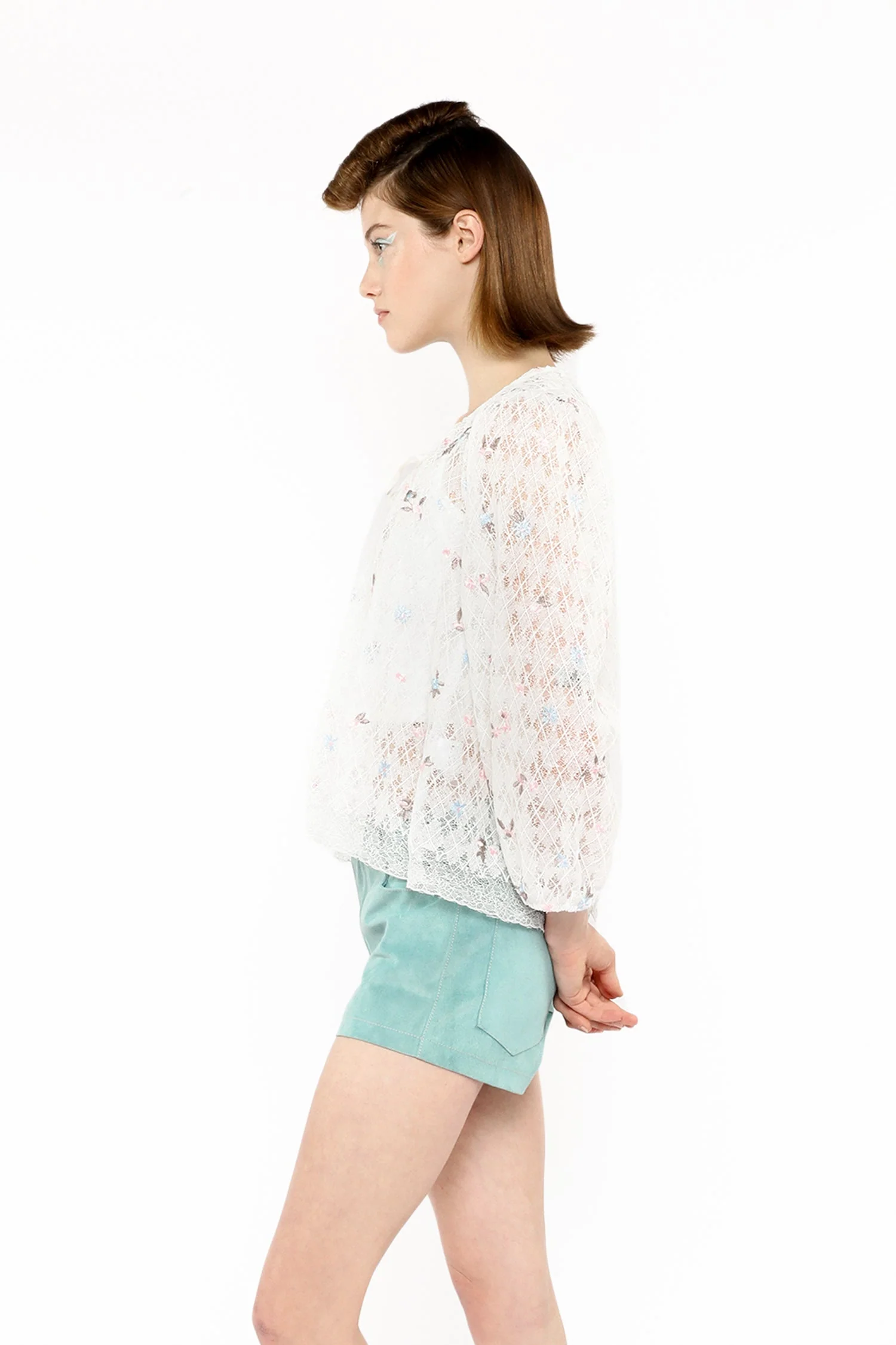 Embroidered Lacey Trellis Blouse - Image 3