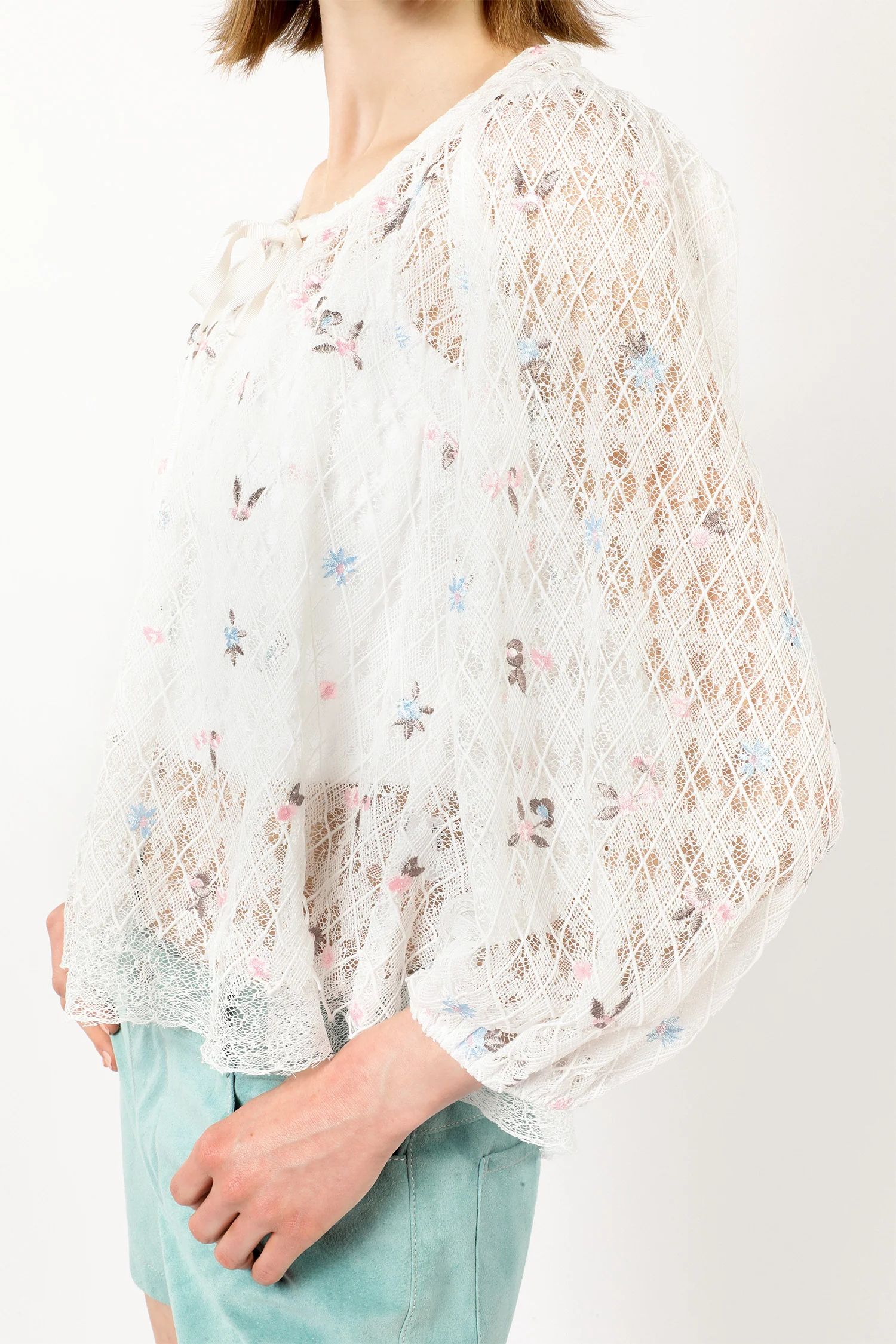 Embroidered Lacey Trellis Blouse - Image 7