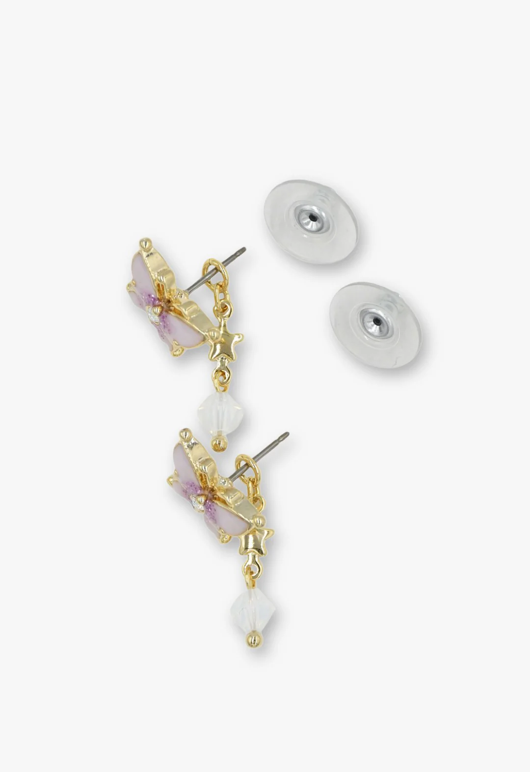 Twilight Butterfly Drop Earrings - Gold - Image 5