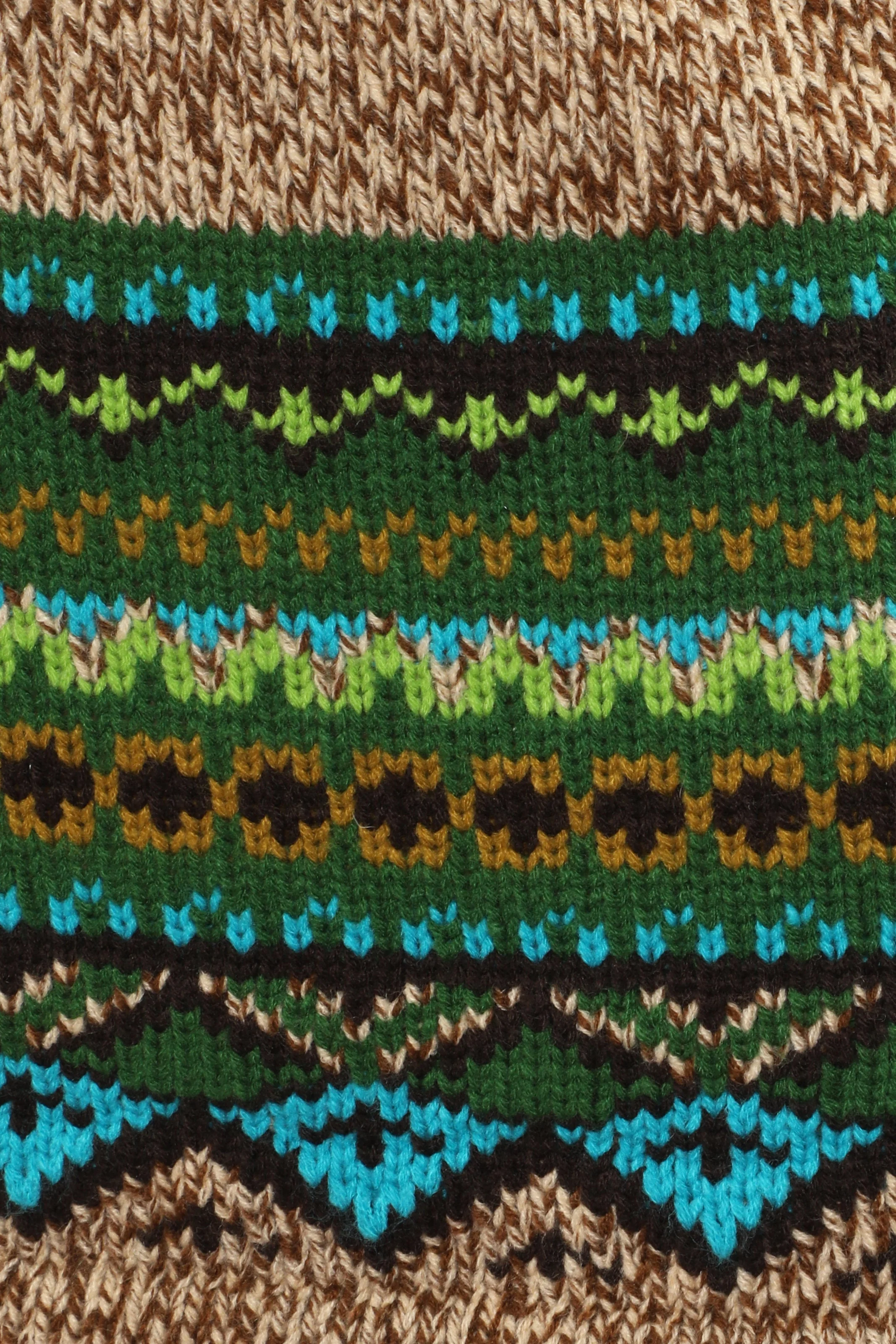 Fair Isle Mini Skirt - Teal - Image 7