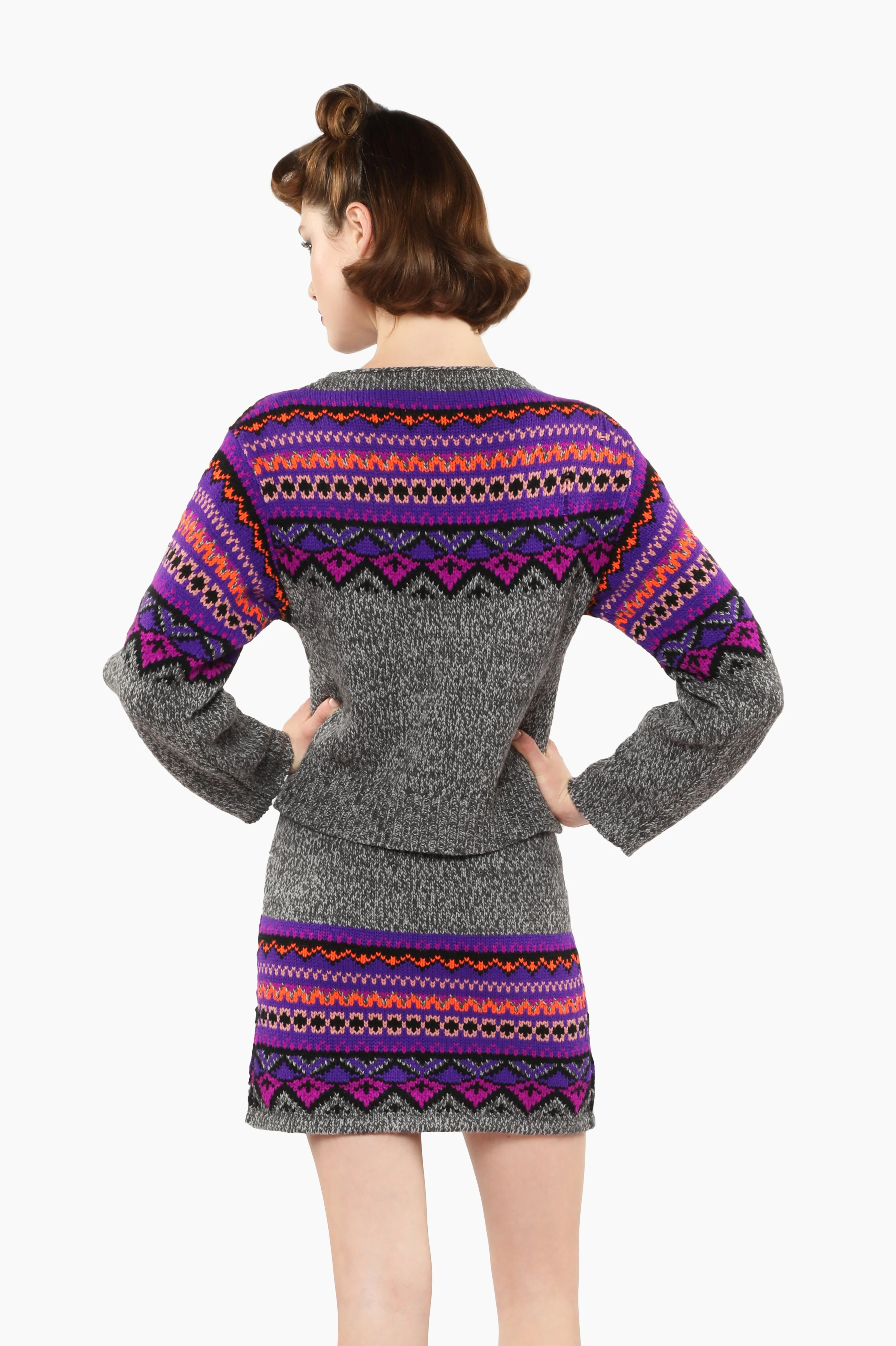 Fair Isle Sweater - Magenta - Image 5
