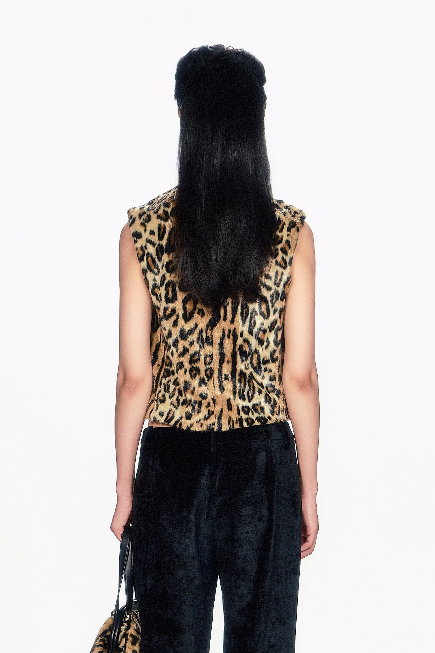 Faux Leopard Sleeveless Top - Image 5